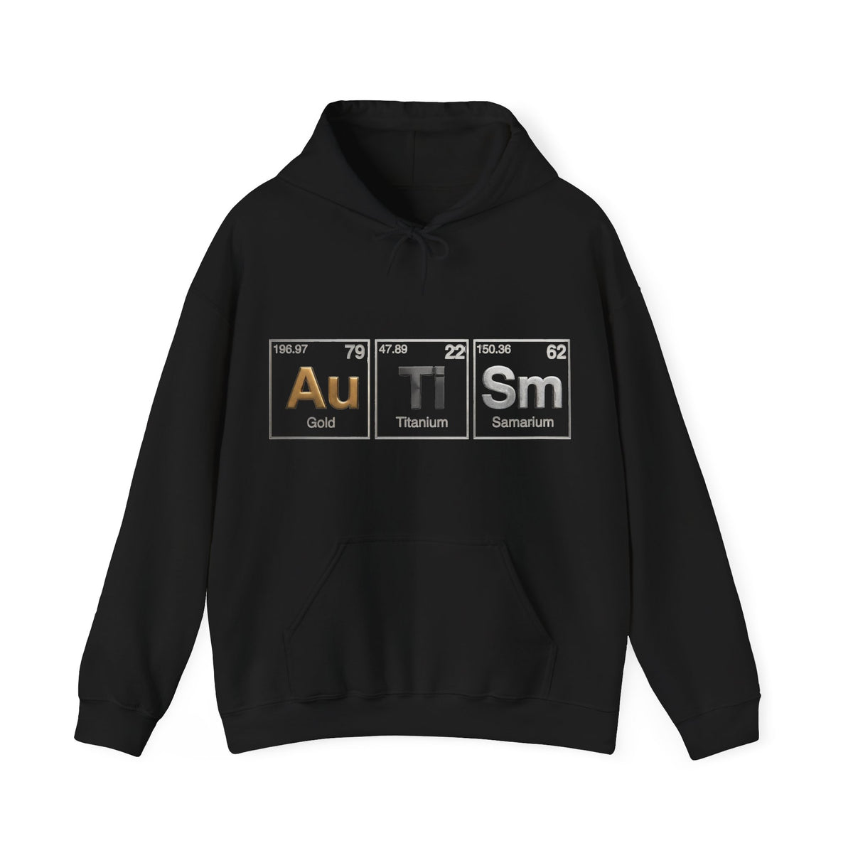 Autism Periodic Table Adult Hoodie — Au Ti Sm Element Design