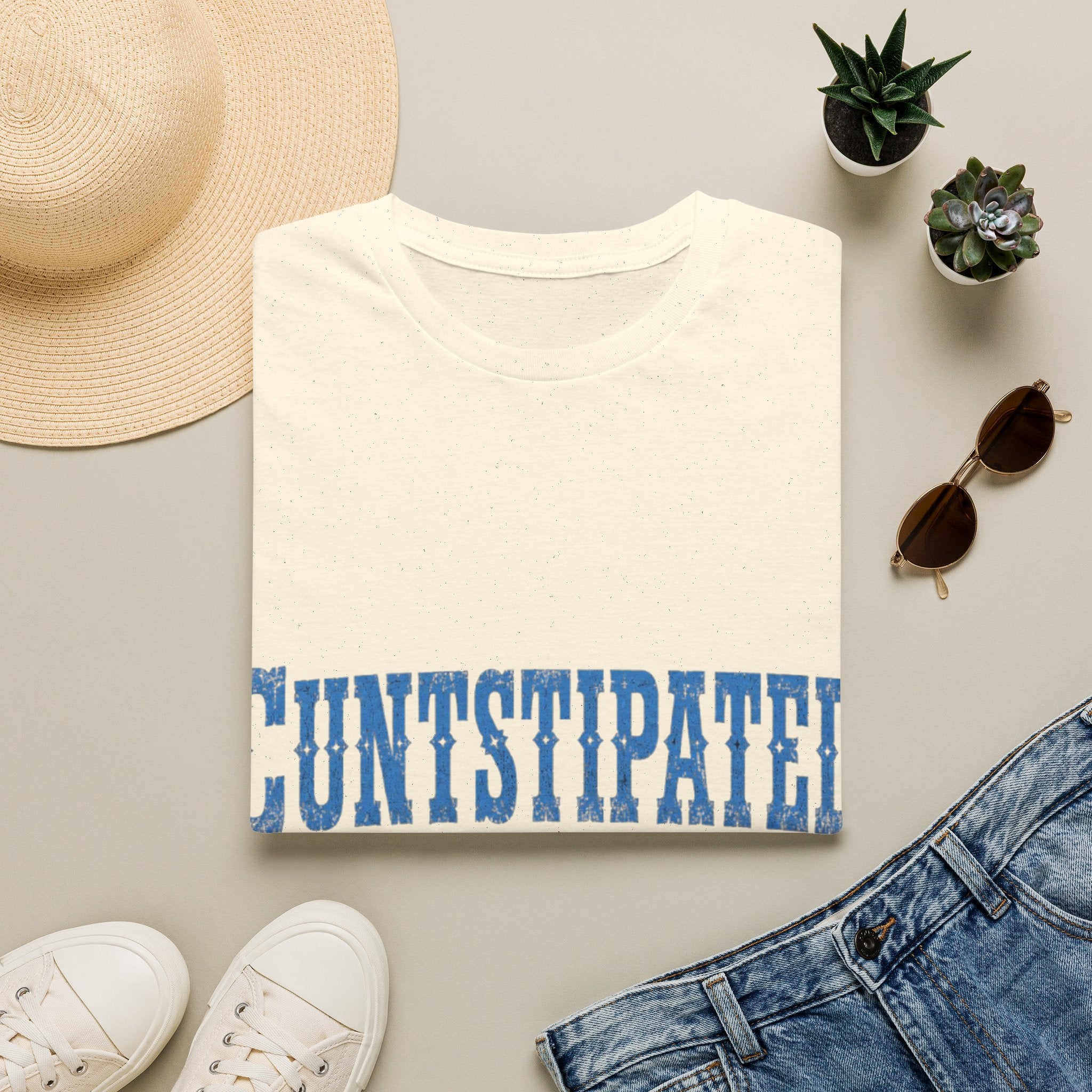 Graphic Adult Tee — 'Cuntstipated' Bold Text Shirt