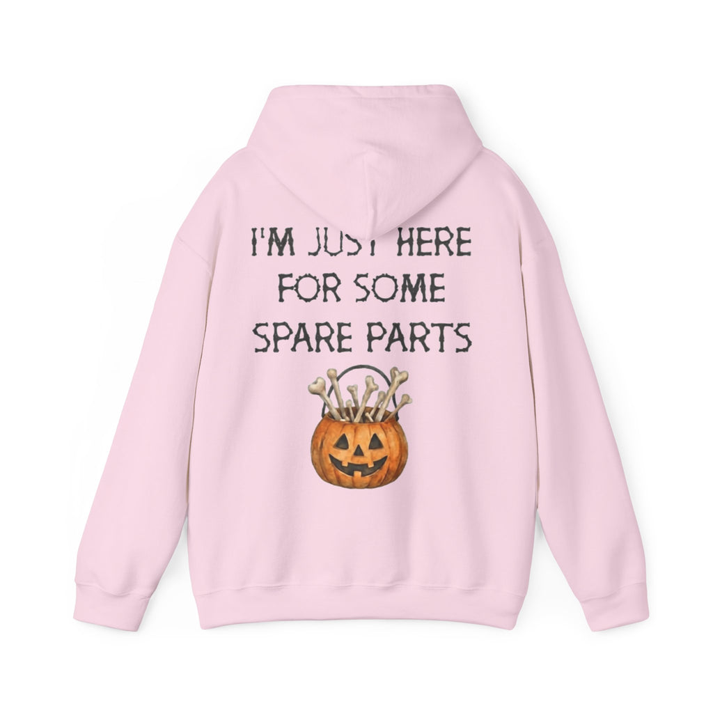 Halloween Pumpkin 'I'm Just Here for Some Spare Parts' Adult Hoodie
