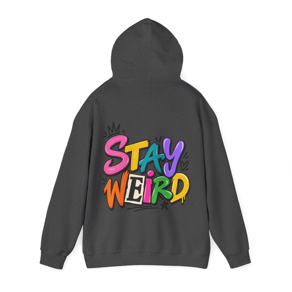 Stay Weird Adult Hoodie – Colorful Graffiti Graphic Hoodie