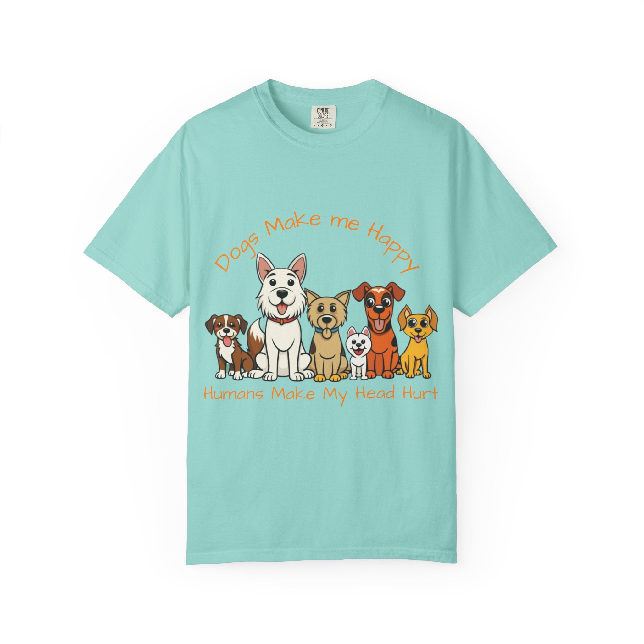 Dog Lover Tee — "Dogs Make Me Happy, Humans Make My Head Hurt" Graphic Adult T-Shirt