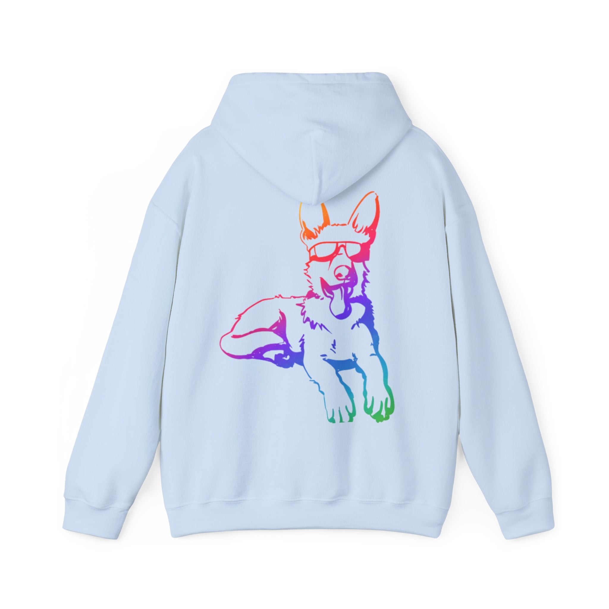 Rainbow Neon German Shepherd Hoodie |  Adults Hoodie