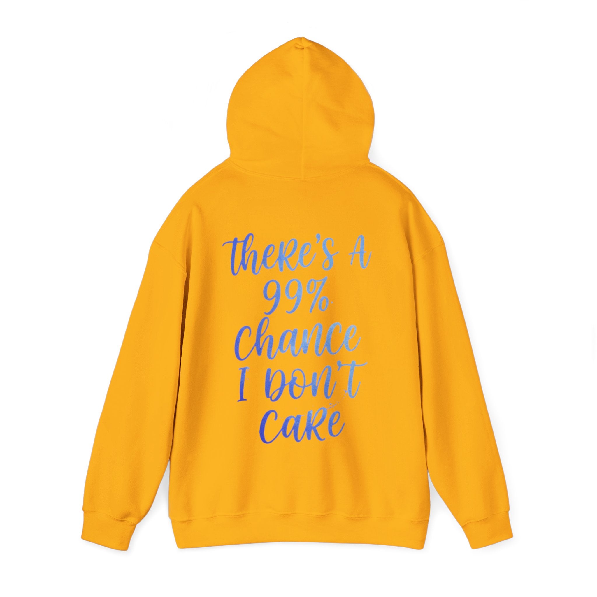 99% Chance I Don’t Care Adult Hoodie — Funny Casual Graphic Hooded Sweatshirt