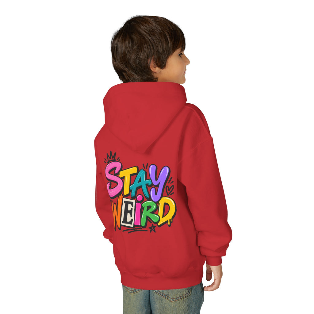 Kids Hoodie - "Stay Weird" Colorful Graffiti Graphic