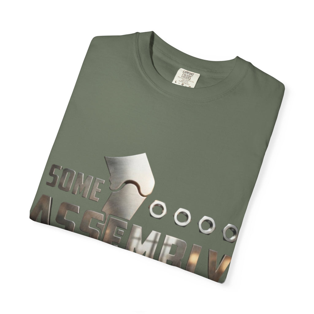 Some Assembly Required Adult T-Shirt — Funny DIY Carpenter Tee