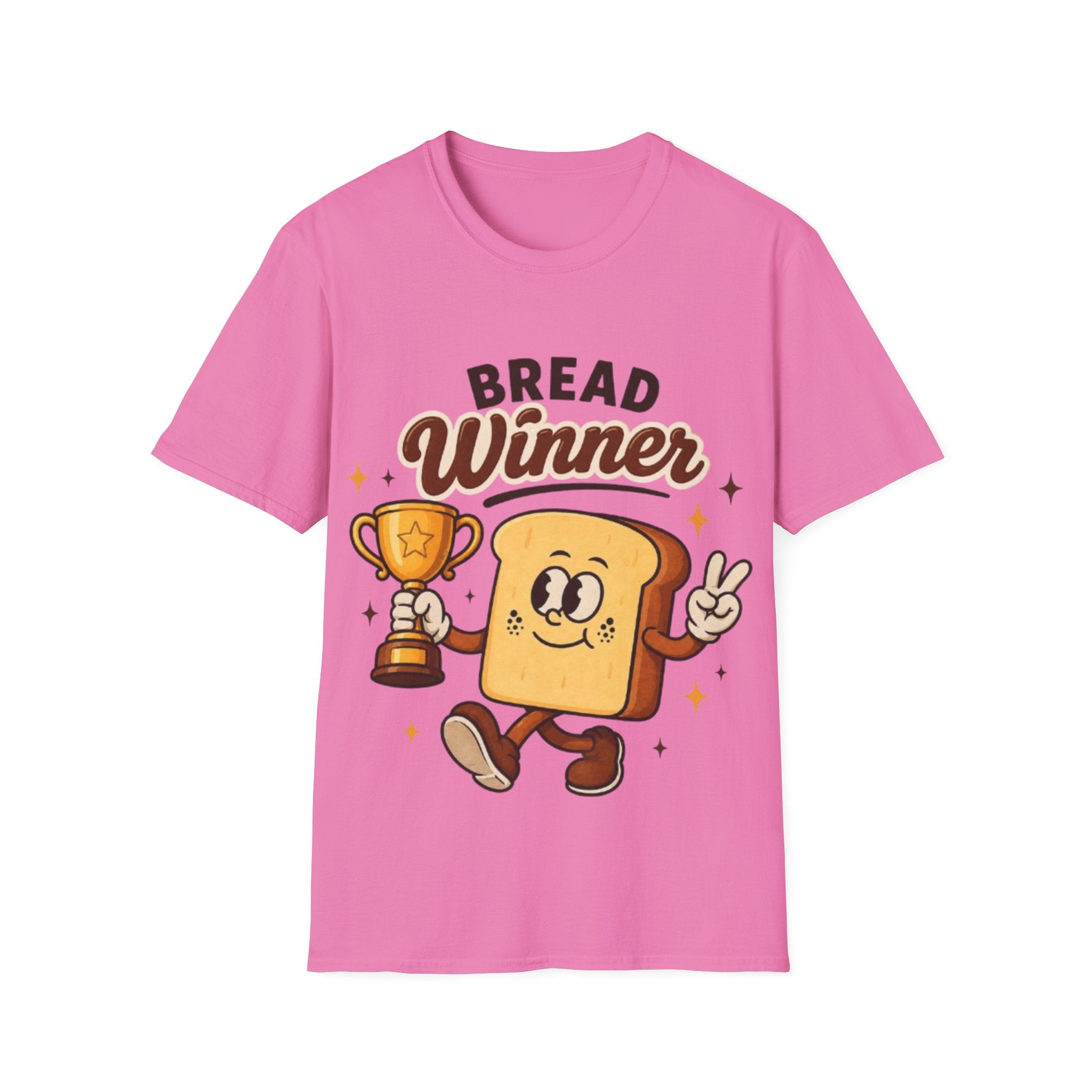 Bread Winner Adult T‑Shirt — Funny Toast Cartoon Tee for Bakers & Breakfast Lovers