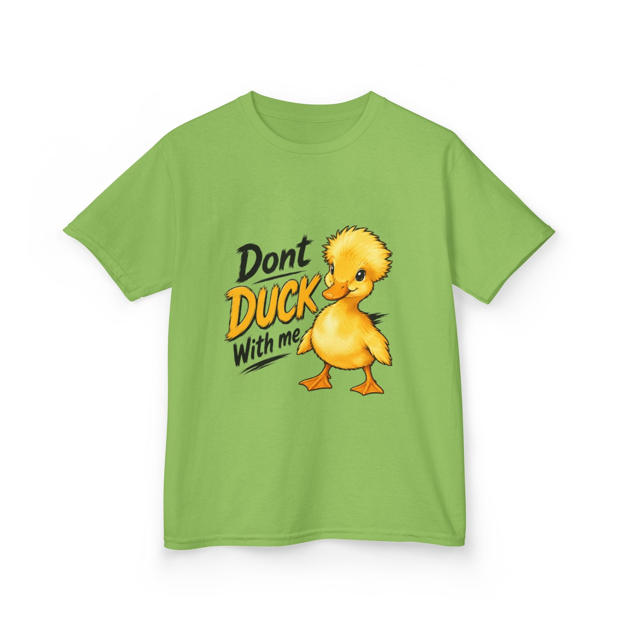Kids Tee — “Don't Duck With Me” Cute Angry Duck Graphic