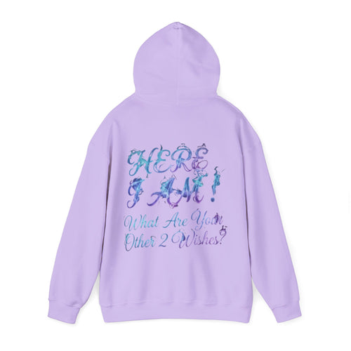 Adult Hoodie — “Here I Am!” Inspirational Script Hooded Sweatshirt