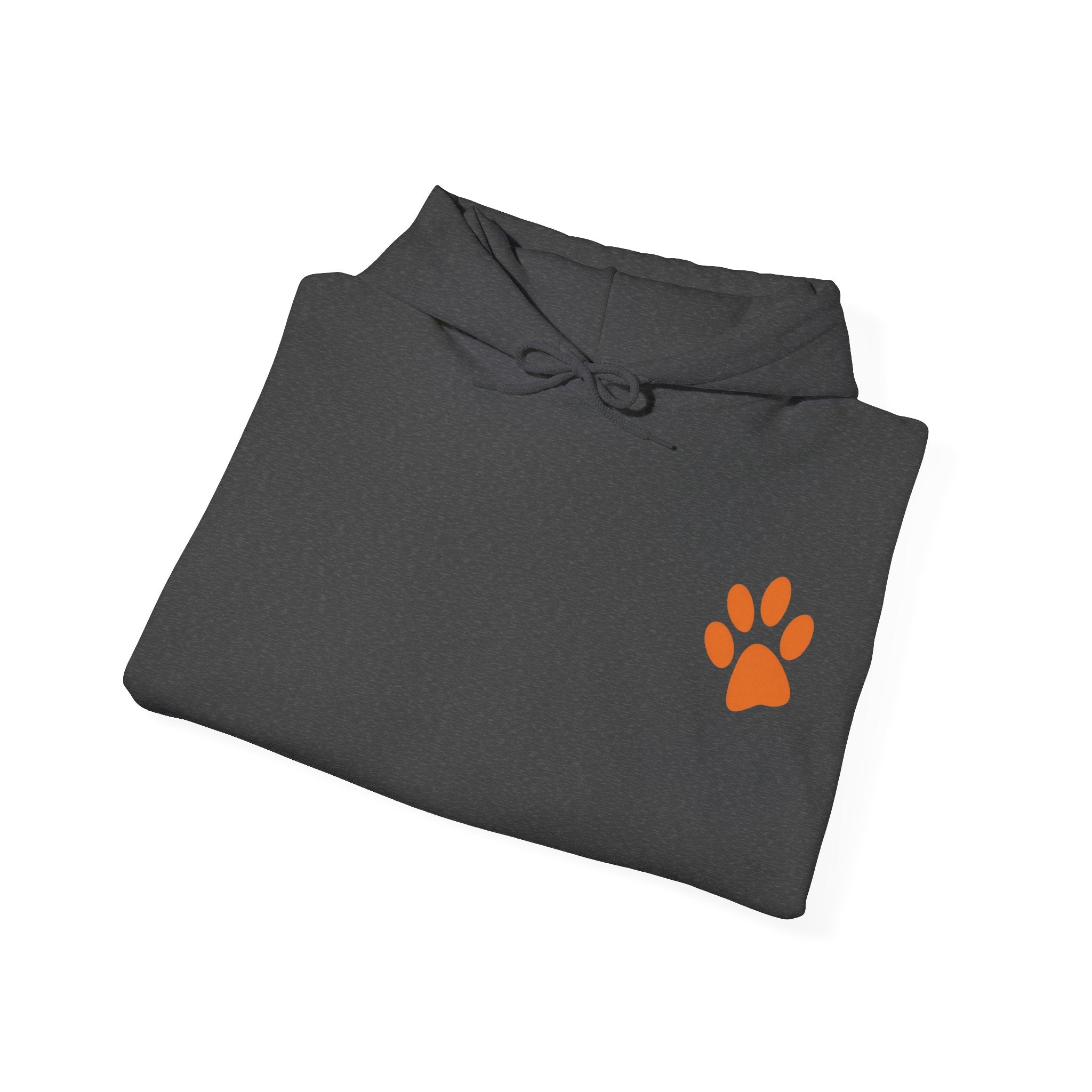 A Little Hat-Titude Puppy Illustration Adult Hoodie | Cute Dog Paw Chest Print
