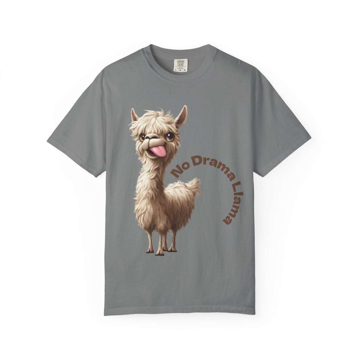 No Drama Llama Adult T-Shirt — Funny Llama Graphic Tee for Animal Lovers