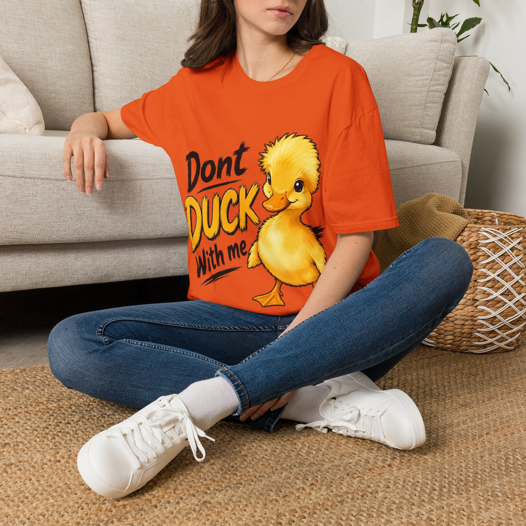 Don't Duck With Me Adult T-Shirt — Cute Yellow Duck Graphic Tee