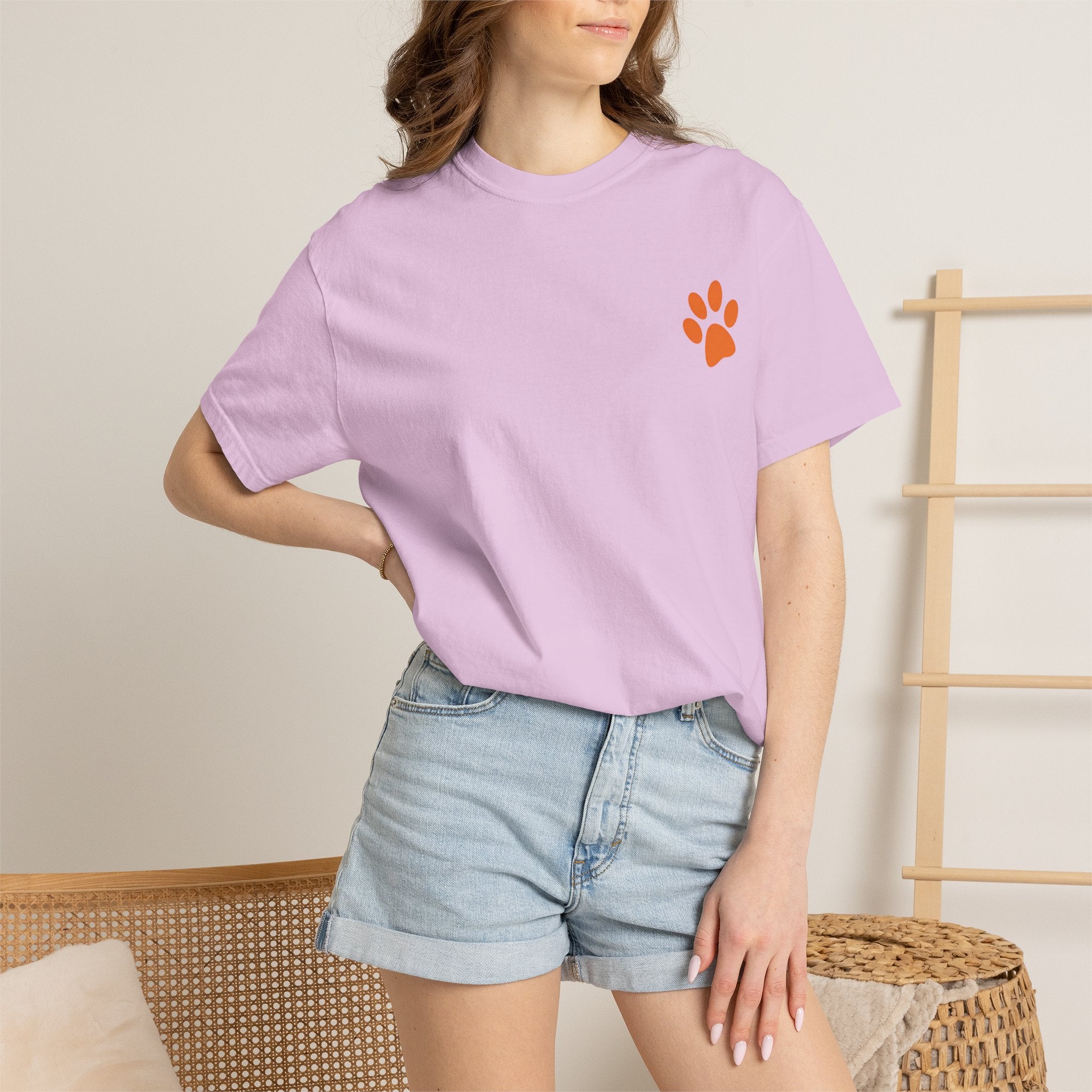 Bad Hair Day Puppy Adult T-Shirt | Paw Print Graphic