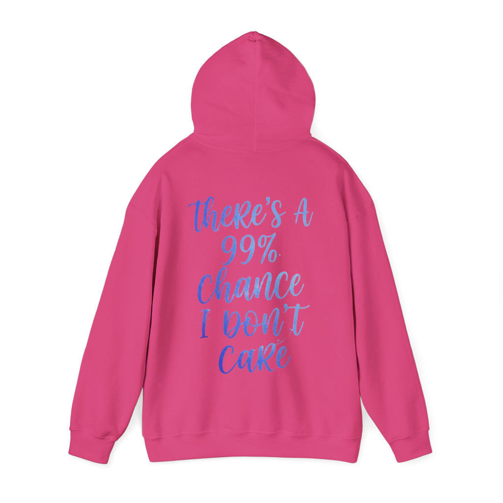 99% Chance I Don’t Care Adult Hoodie — Funny Casual Graphic Hooded Sweatshirt