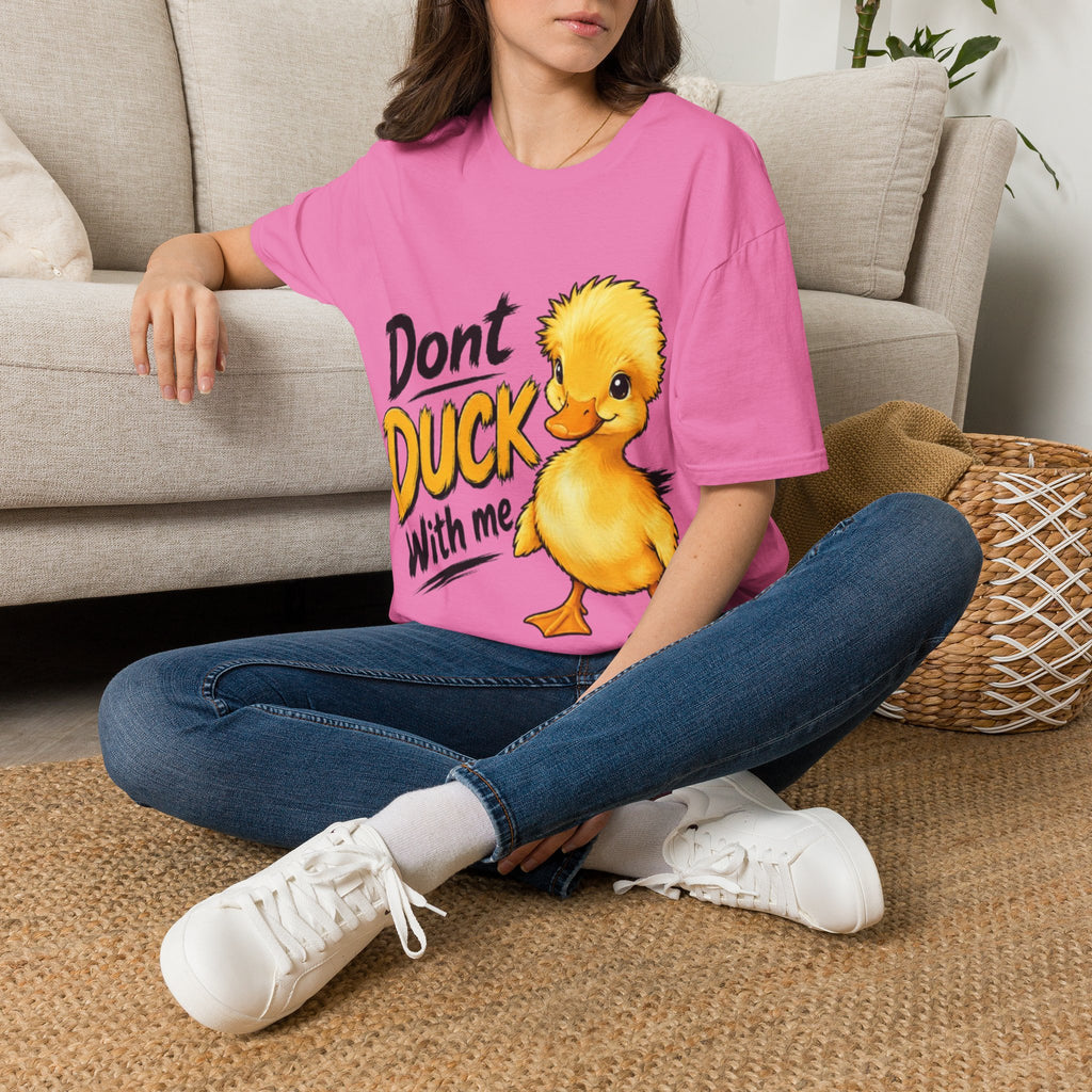 Don't Duck With Me Adult T-Shirt — Cute Yellow Duck Graphic Tee