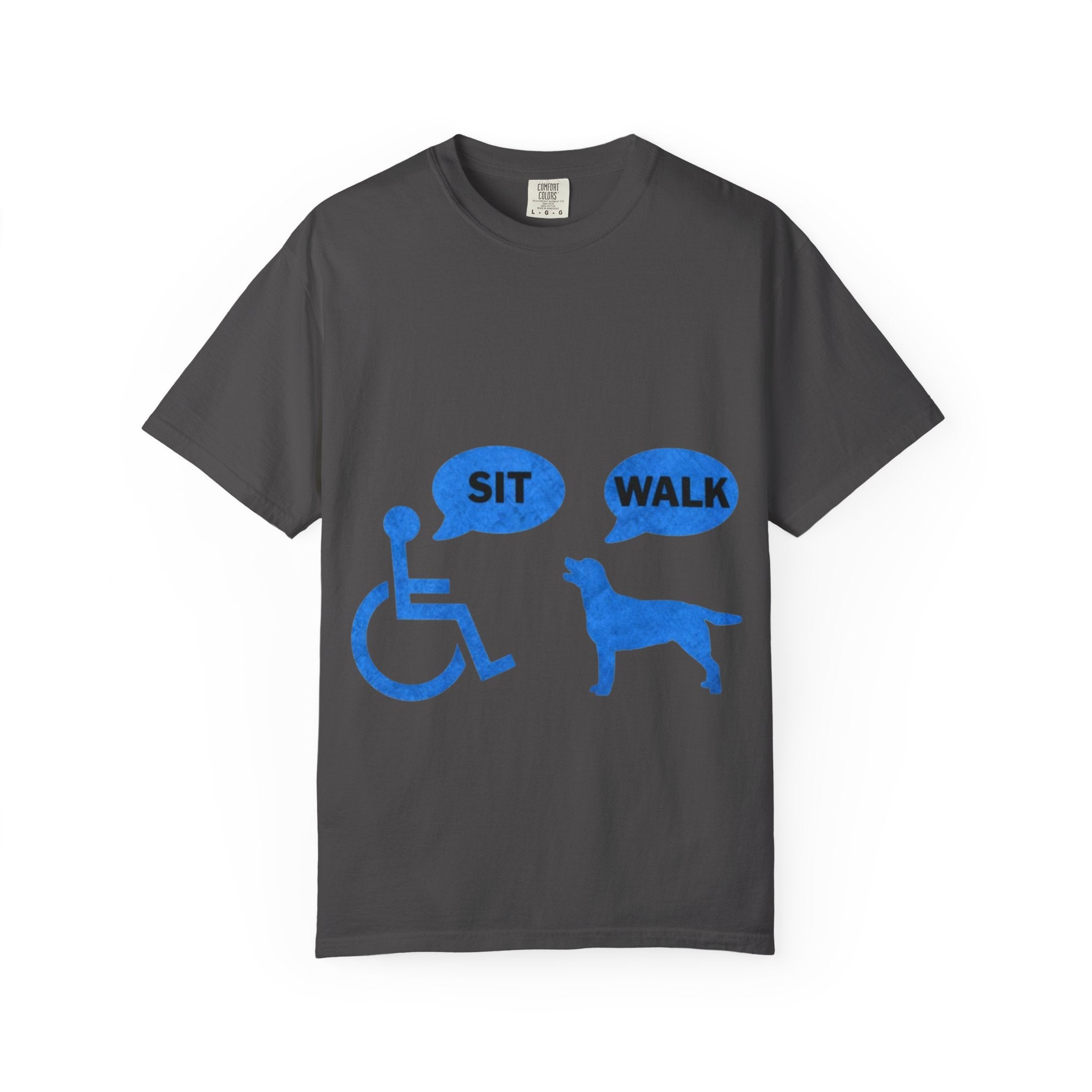 Disabled Veteran & Service Dog T-Shirt — "Sit / Walk" Graphic Tee