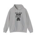 Adult Hoodie — "I Can Still Run Better Than The Government" Lawn Mower Funny Political Sweatshirt