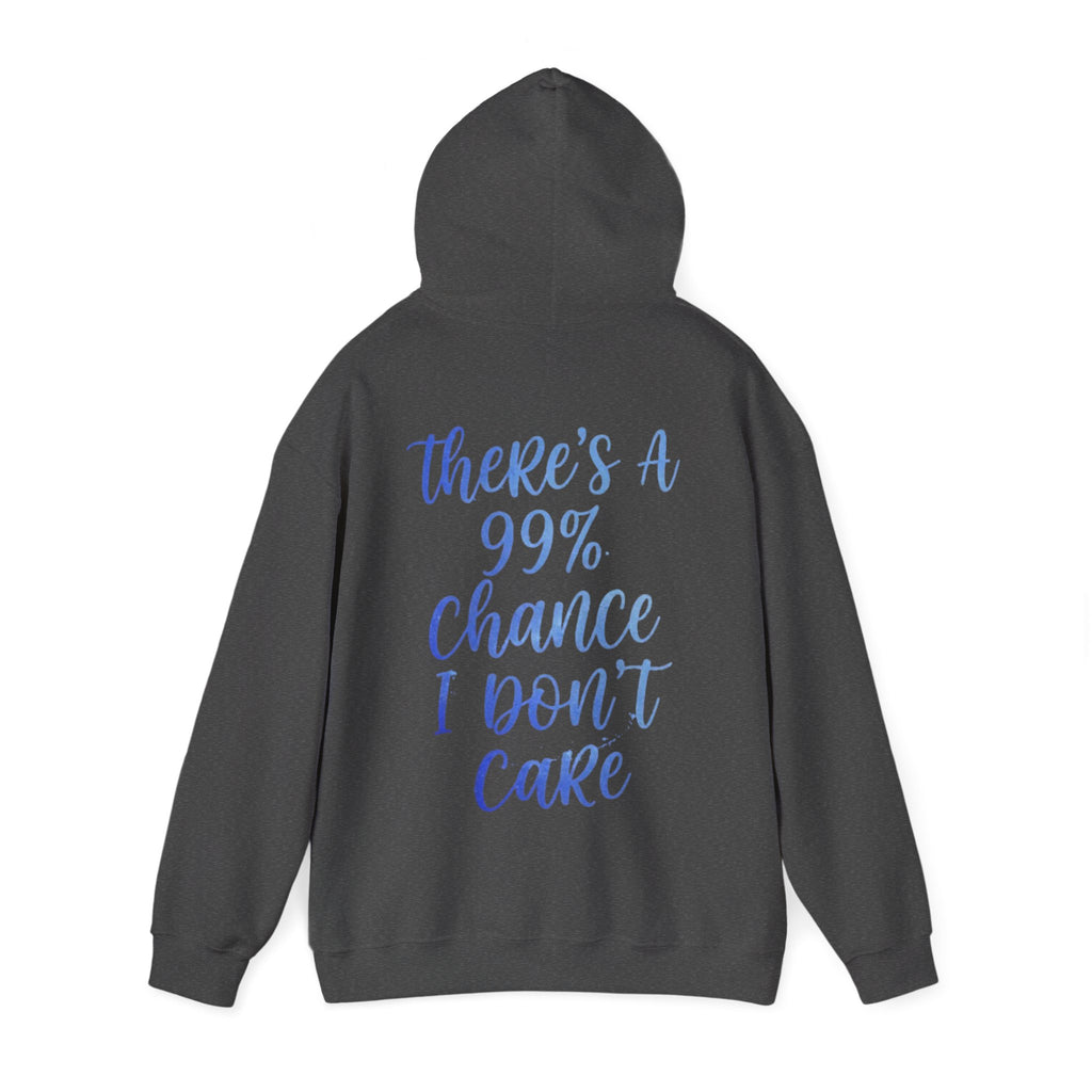 99% Chance I Don’t Care Adult Hoodie — Funny Casual Graphic Hooded Sweatshirt