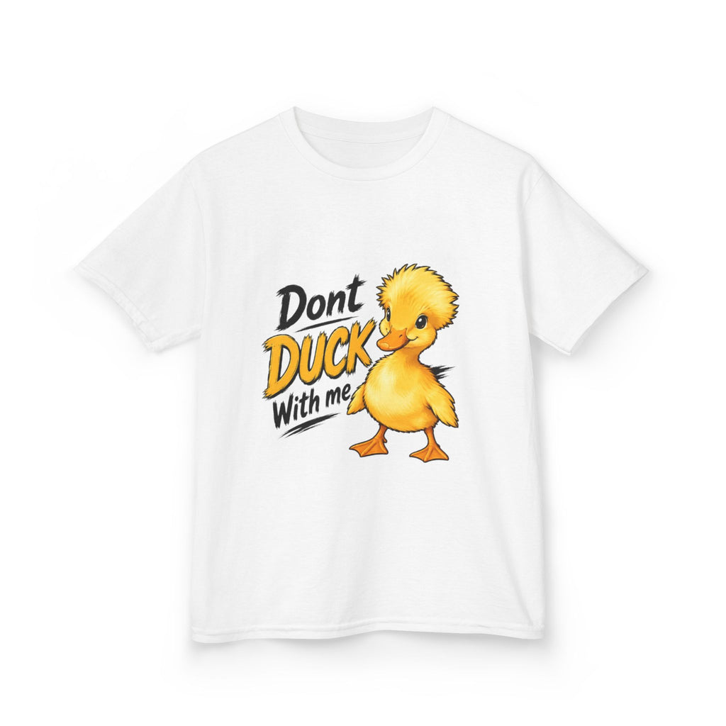 Kids Tee — “Don't Duck With Me” Cute Angry Duck Graphic