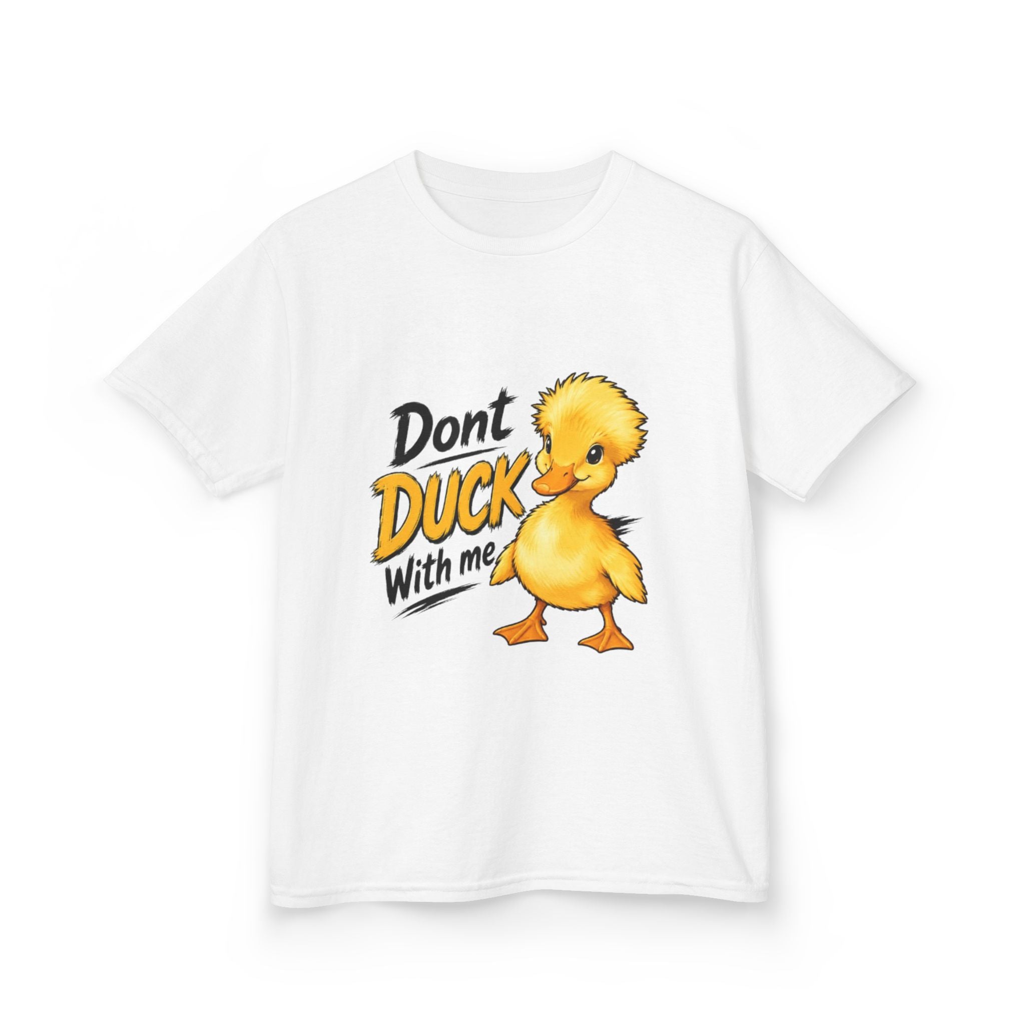 Kids Tee — “Don't Duck With Me” Cute Angry Duck Graphic