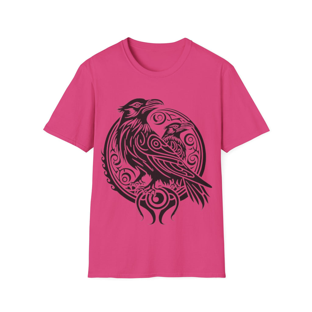 Odens Raven's Tribal Art Adult T-Shirt — Huginn and Muninn