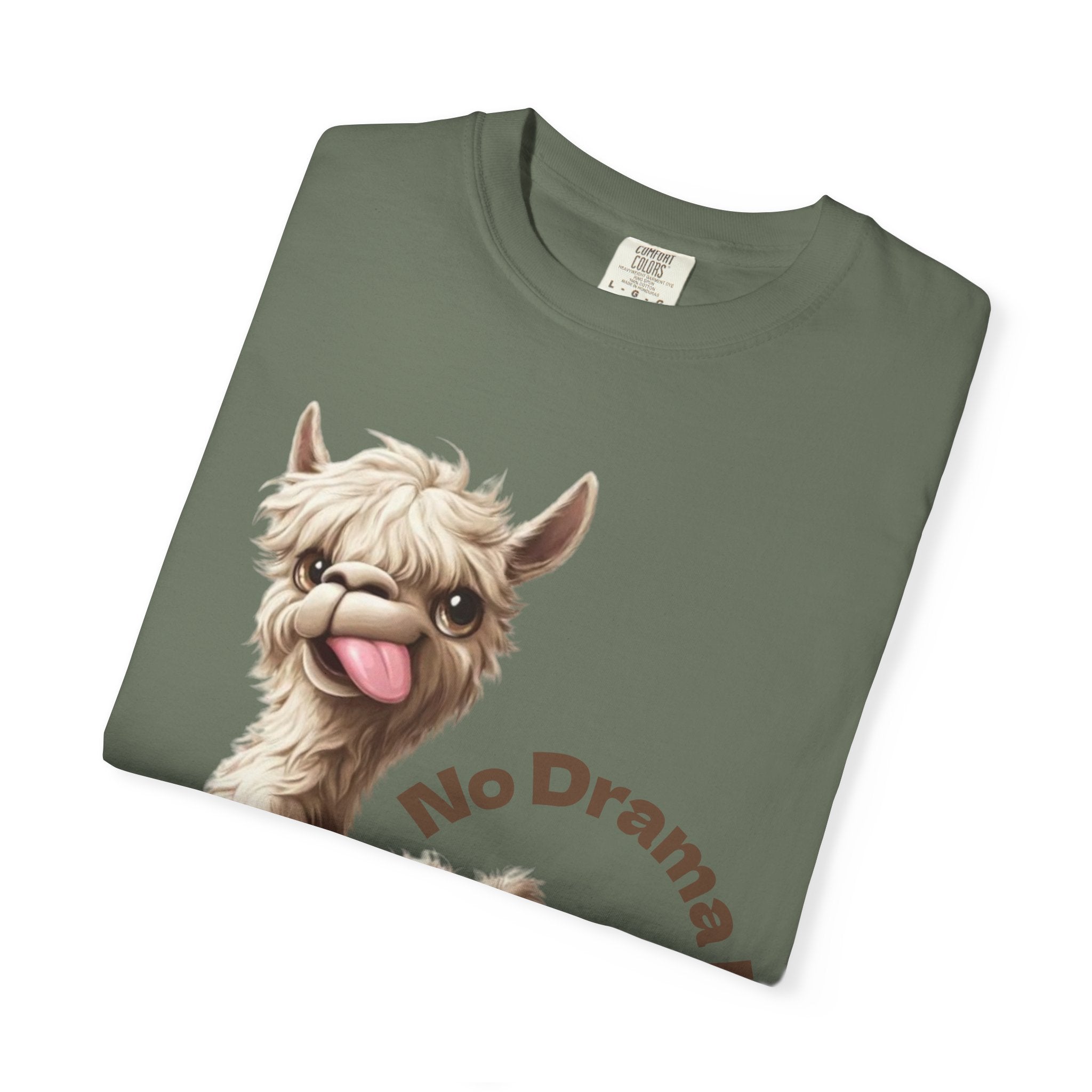 No Drama Llama Adult T-Shirt — Funny Llama Graphic Tee for Animal Lovers