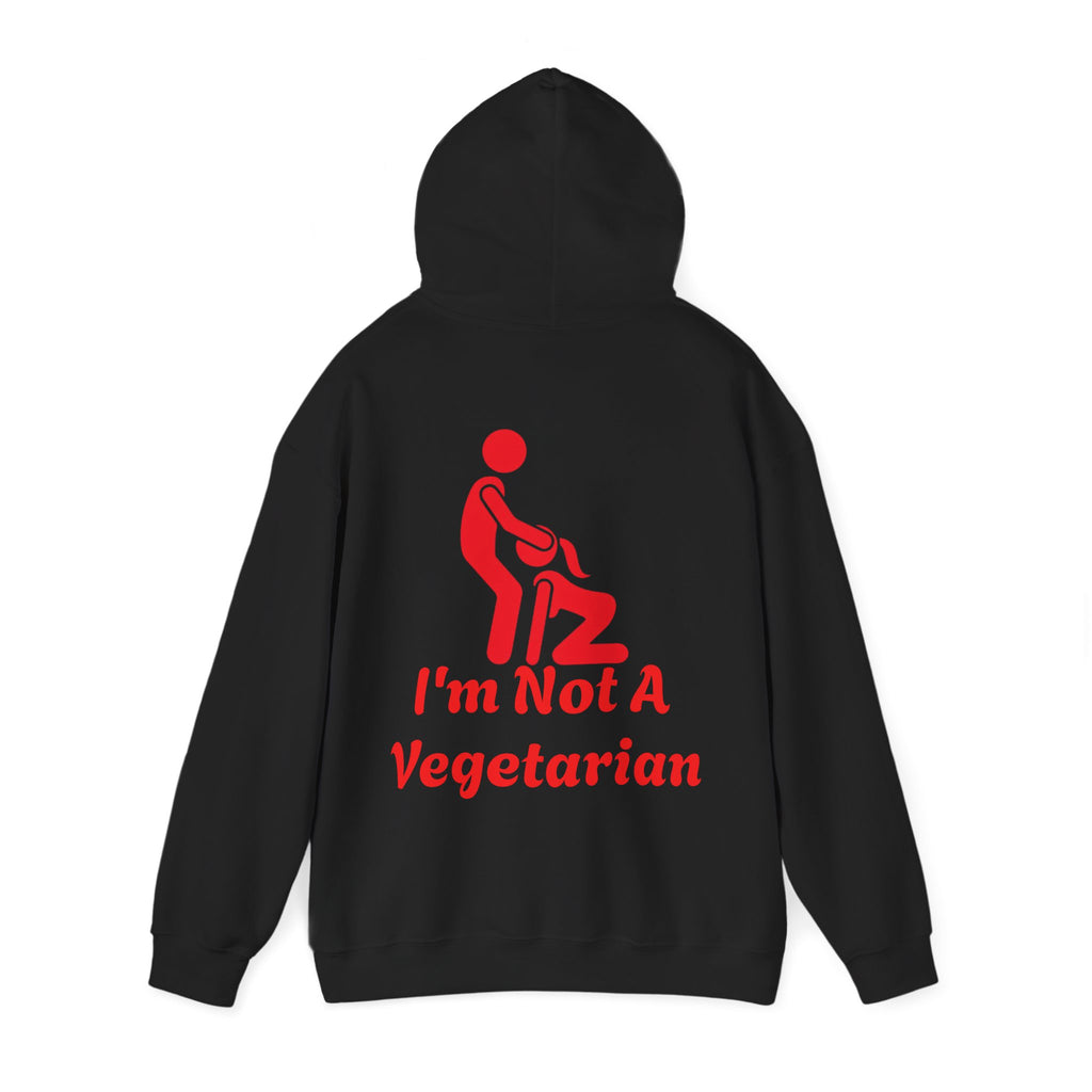 Adult Hoodie — I'm Not A Vegetarian (Funny Grilling Graphic)
