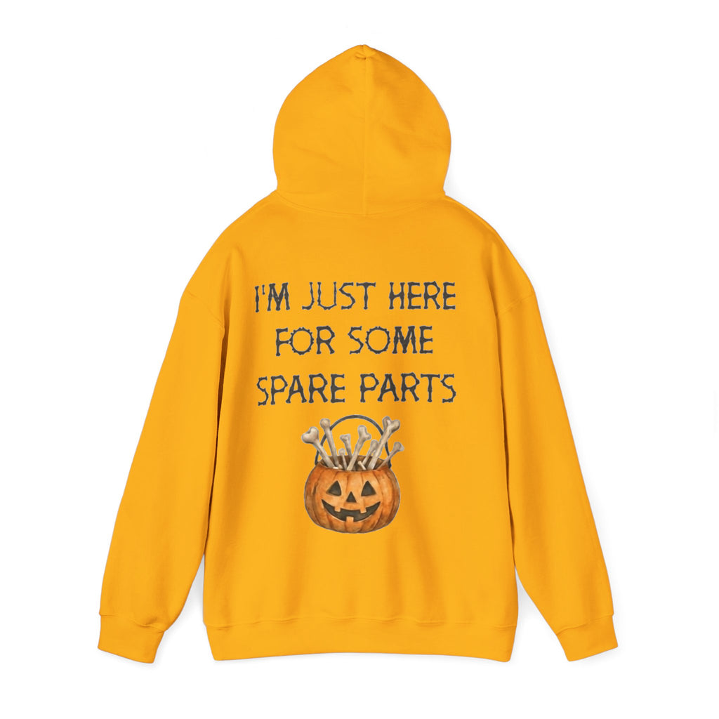 Halloween Pumpkin 'I'm Just Here for Some Spare Parts' Adult Hoodie