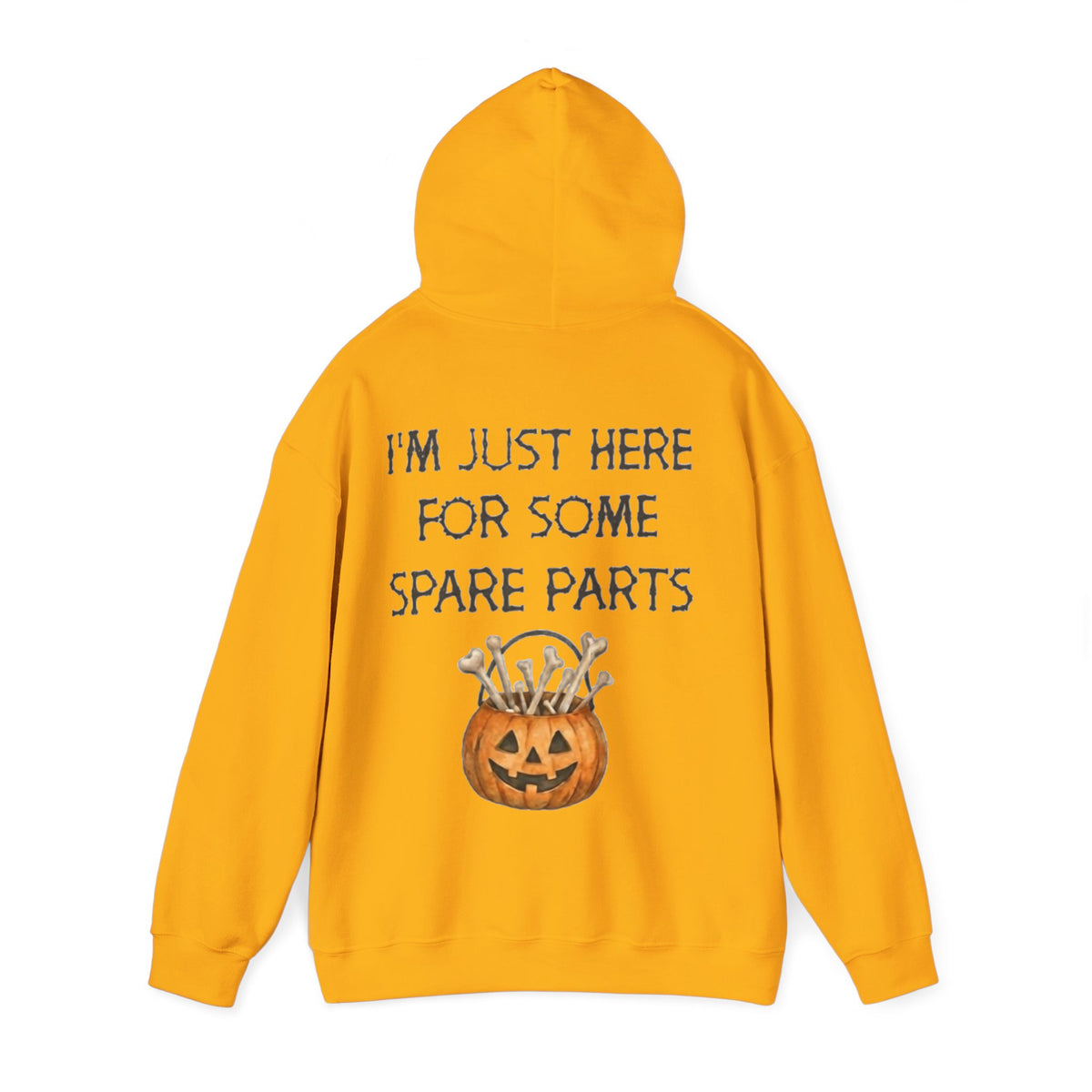 Halloween Pumpkin 'I'm Just Here for Some Spare Parts' Adult Hoodie