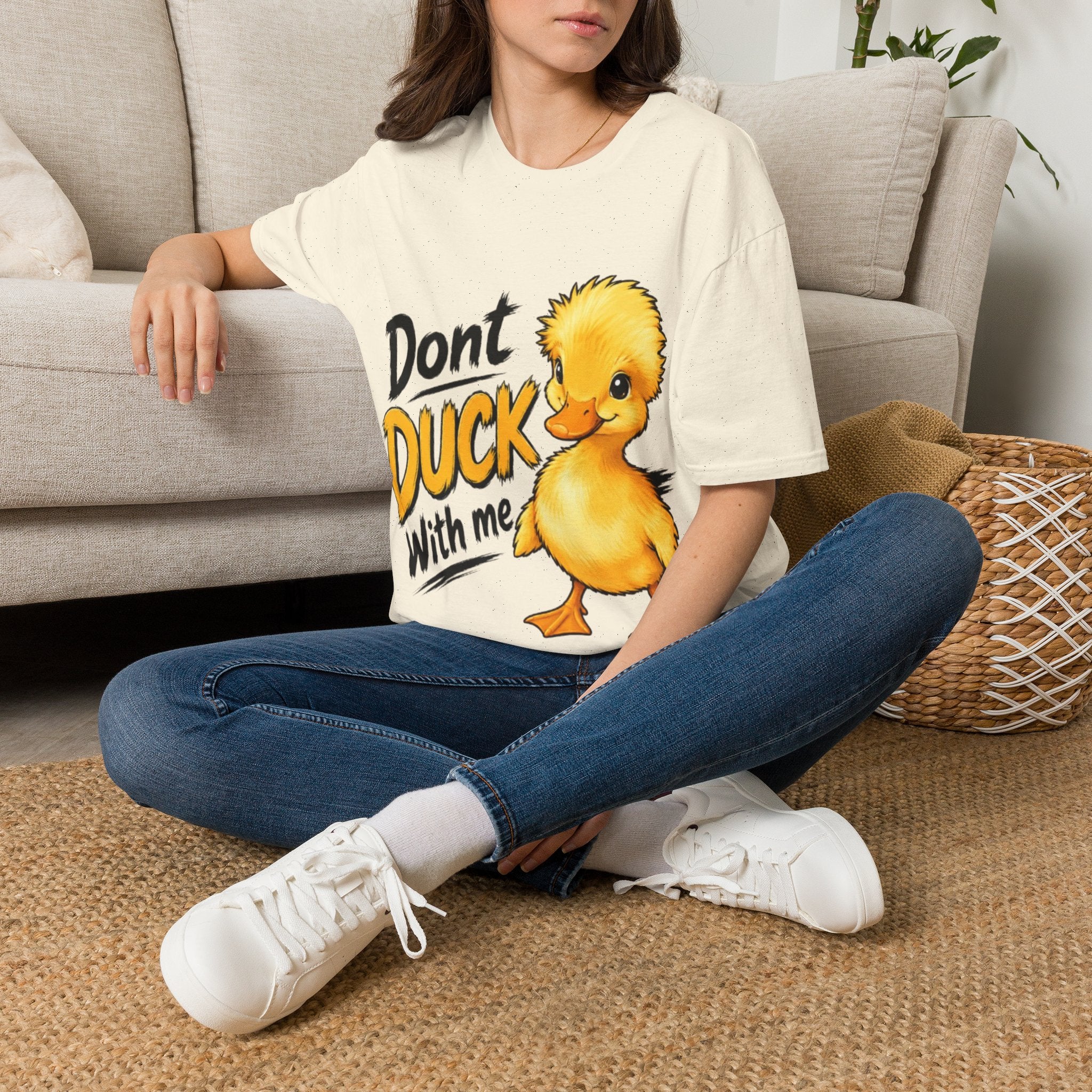 Don't Duck With Me Adult T-Shirt — Cute Yellow Duck Graphic Tee