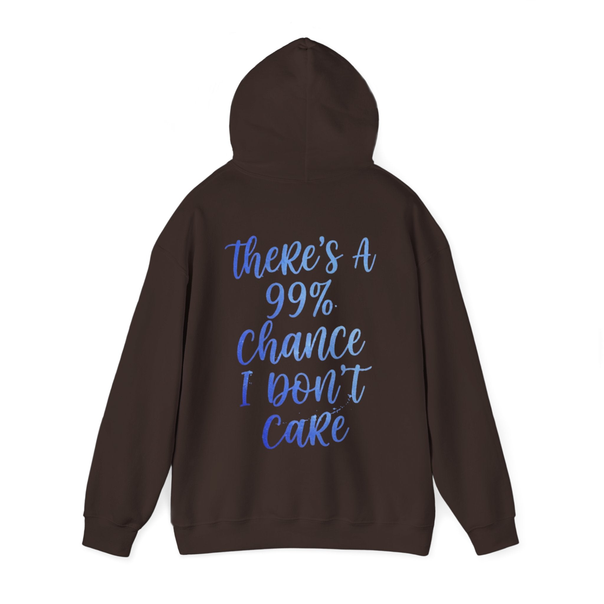 99% Chance I Don’t Care Adult Hoodie — Funny Casual Graphic Hooded Sweatshirt