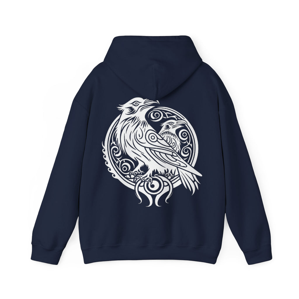 Odens Raven'sTribal Circle Adult Hoodie — Huginn and Muninn