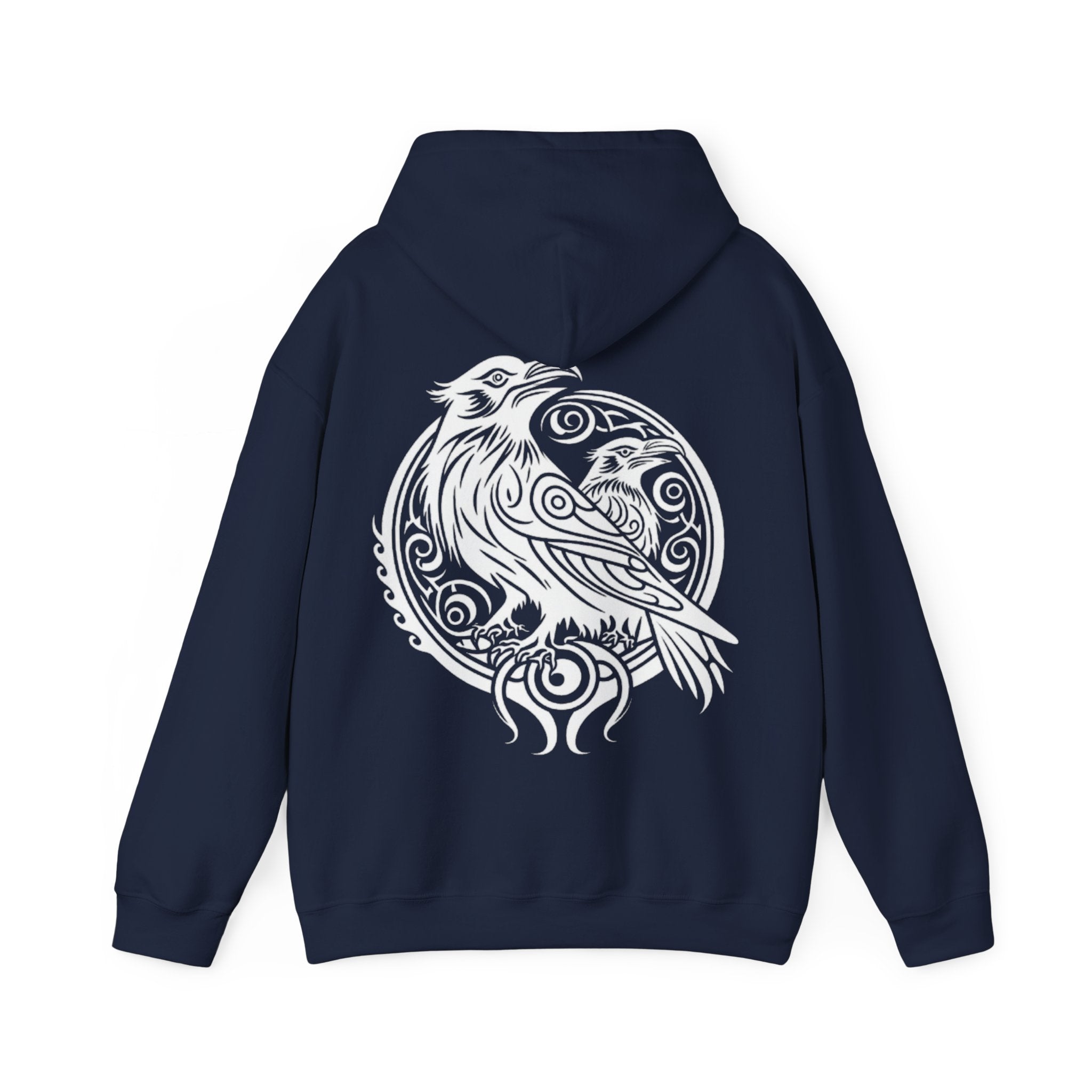 Odens Raven'sTribal Circle Adult Hoodie — Huginn and Muninn