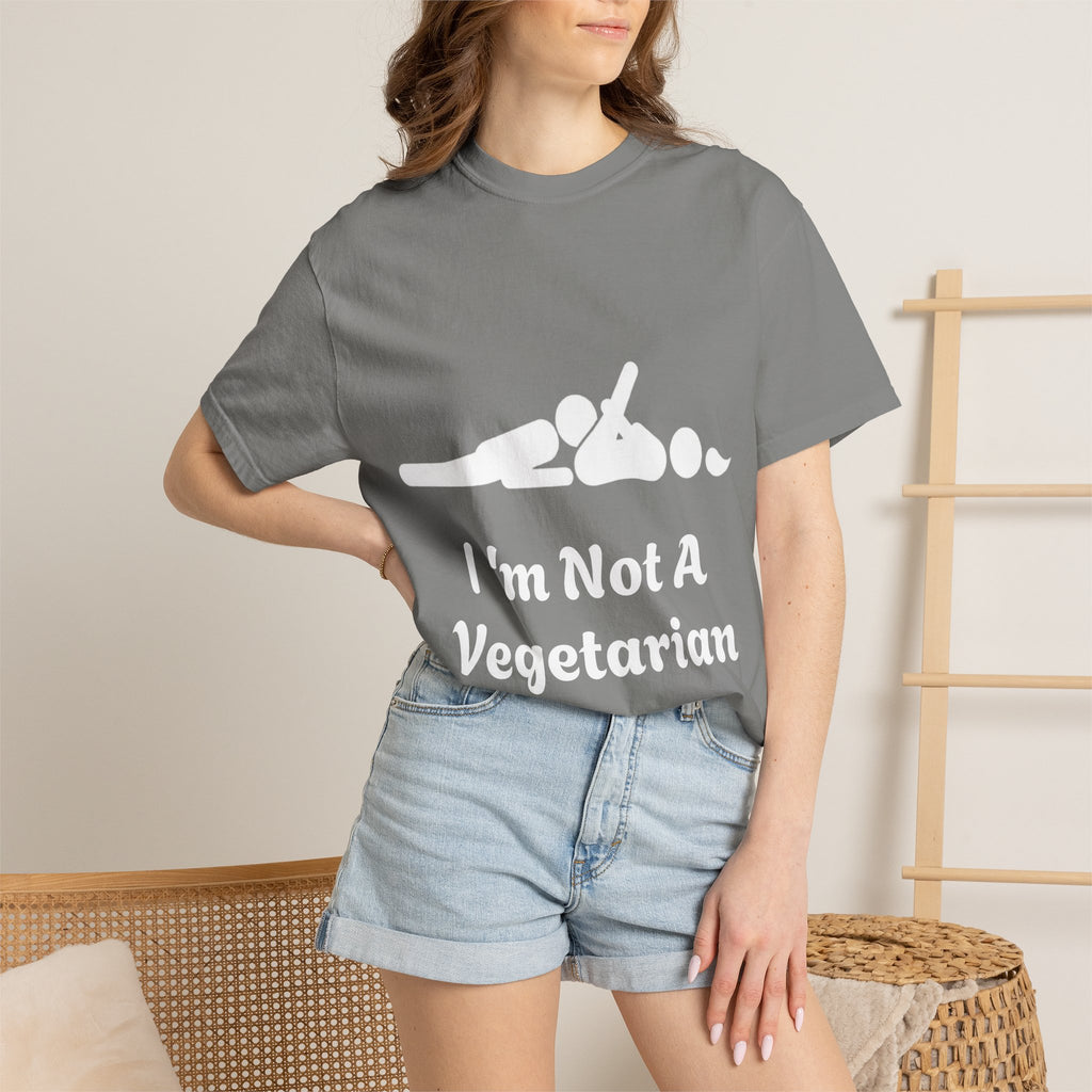 Adult T-Shirt — Funny " i'm Not a Vegetarian" Graphic Tee (Meat Lover Humor)