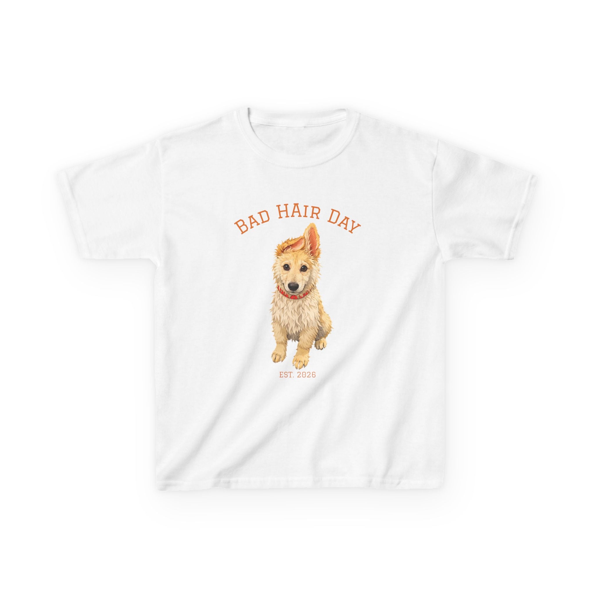Bad Hair Day Puppy Tee | Tyra Illustration Kids T-Shirt
