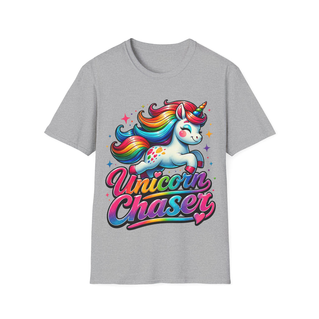Funny Unicorn Chaser Adult T-Shirt — Rainbow Magical Unicorn Tee