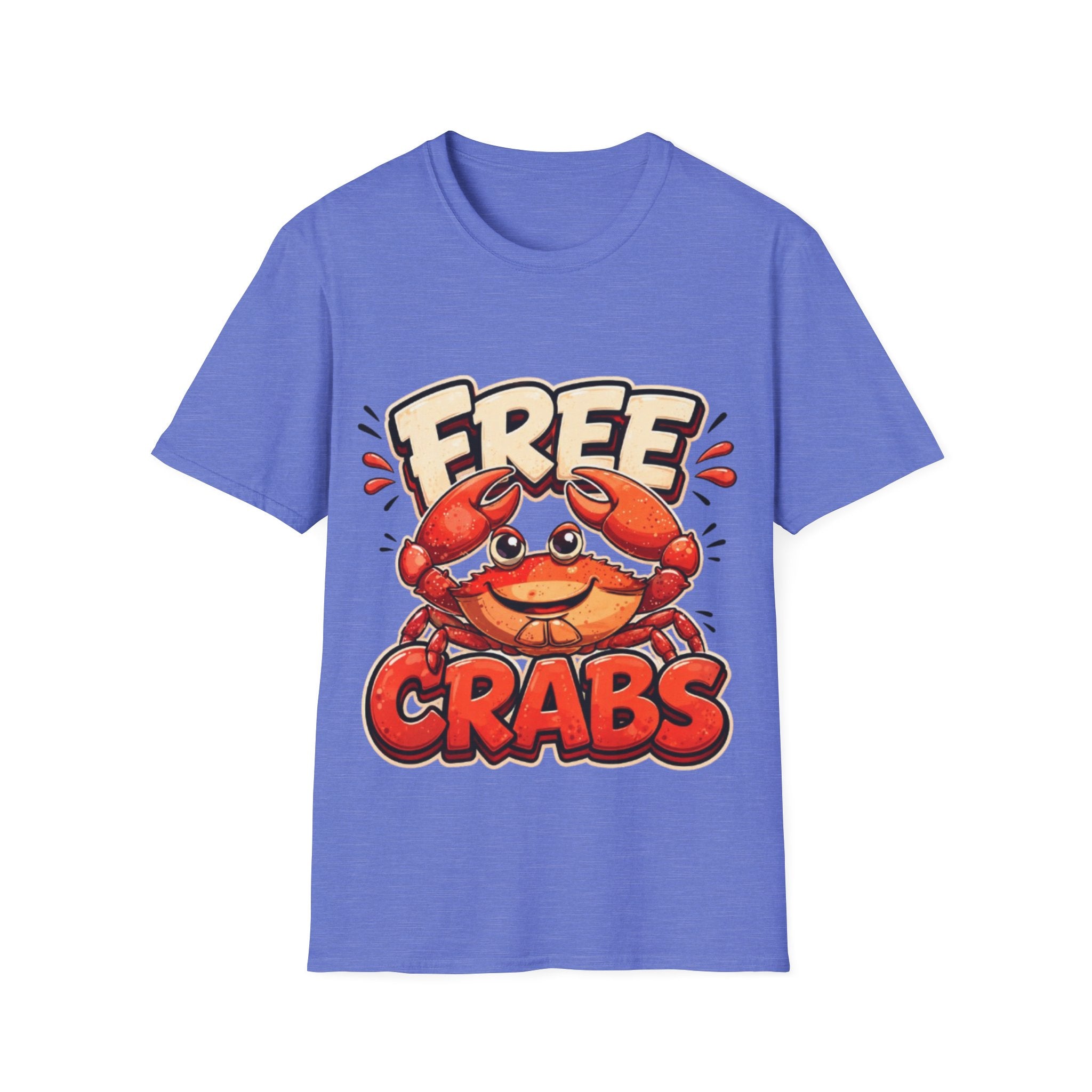 Free Crabs Adult T-Shirt — Funny Seafood Beach Graphic Tee