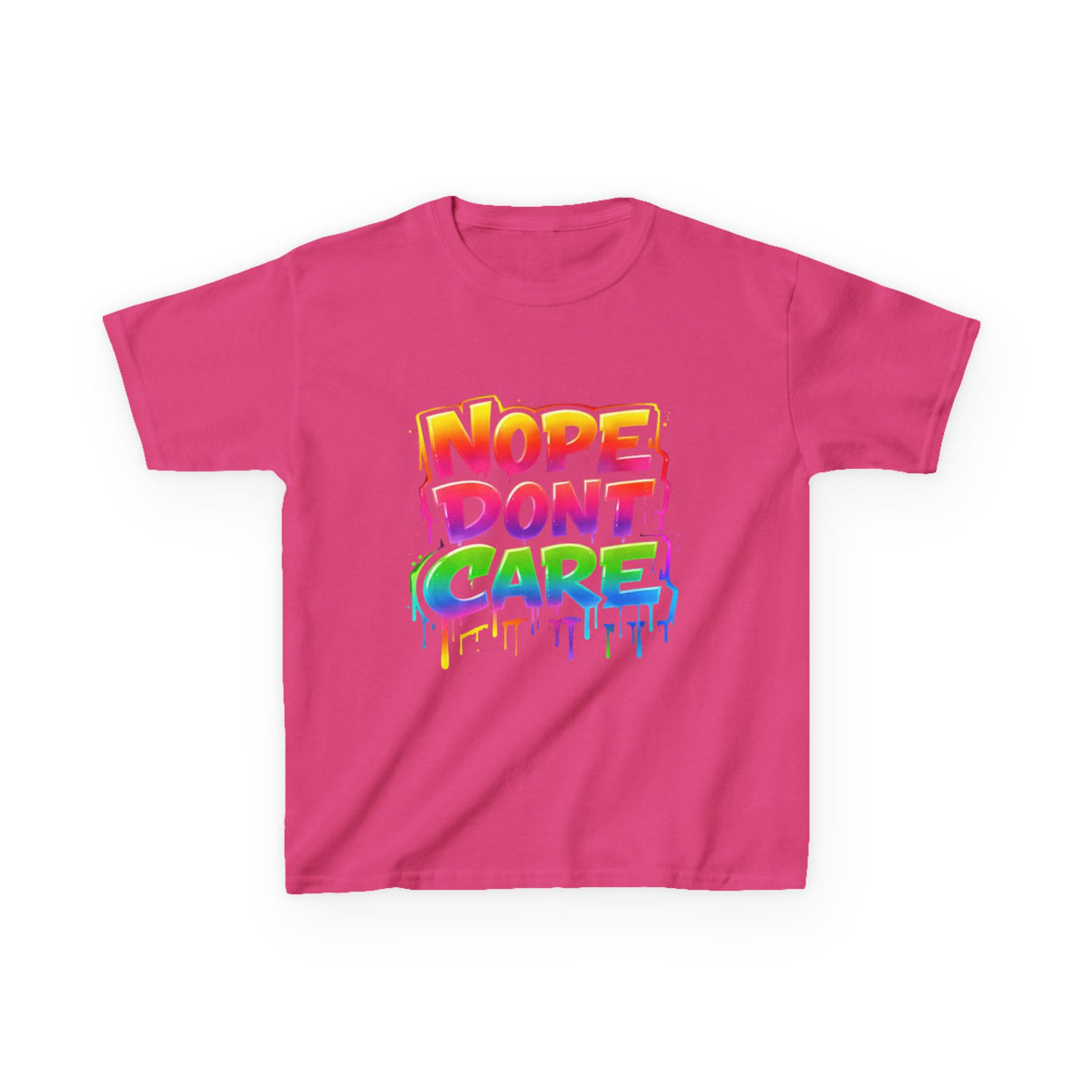 Kids T-shirt — Funny "Nope Don't Care-Lover Graphic