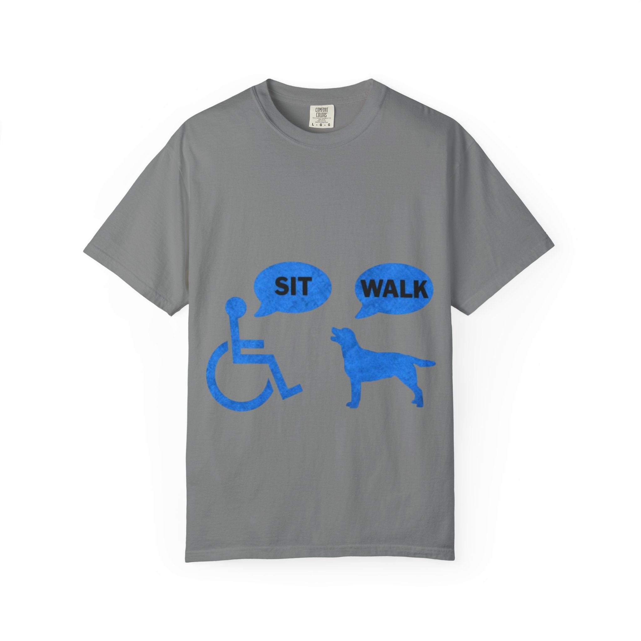 Disabled Veteran & Service Dog T-Shirt — "Sit / Walk" Graphic Tee
