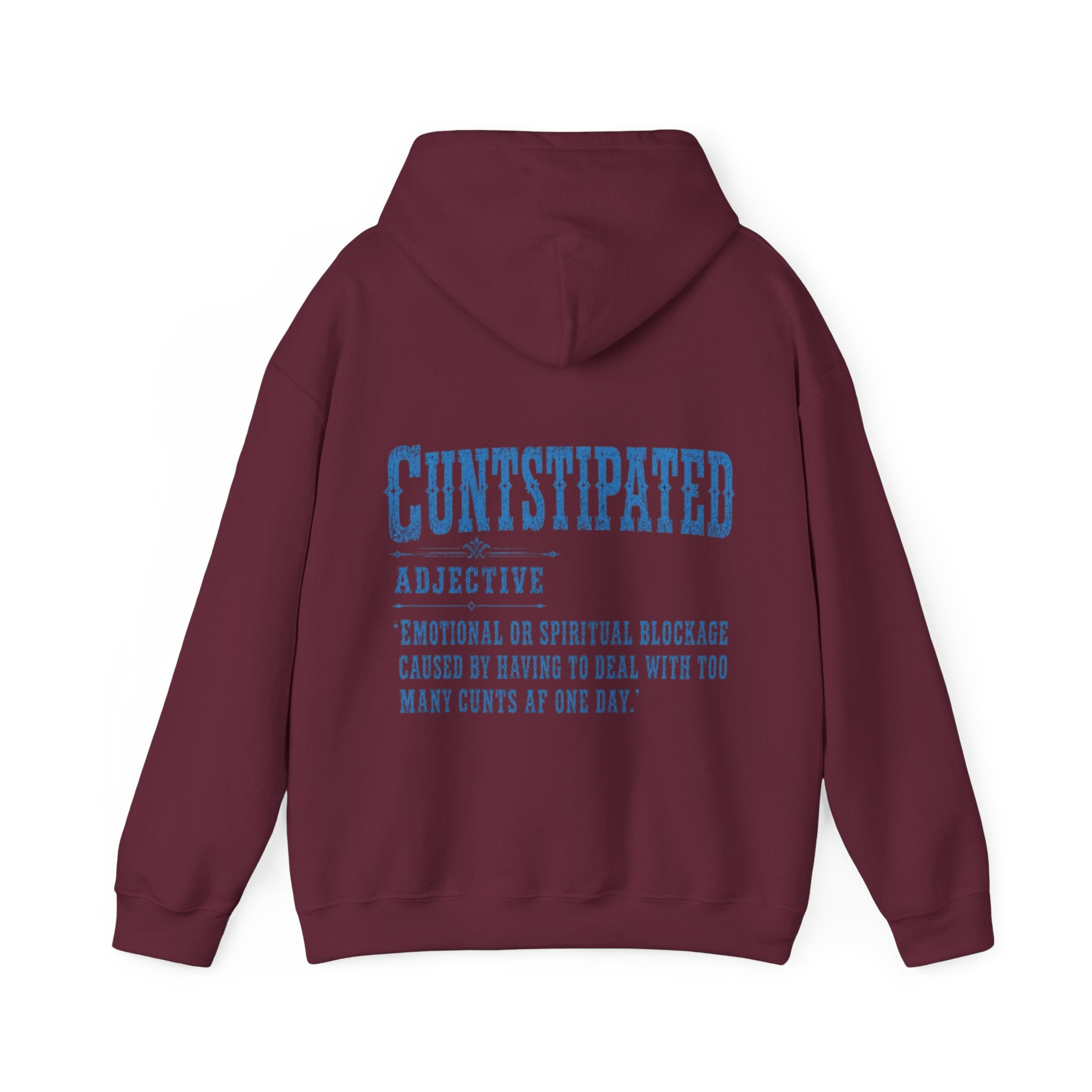 Adult Hoodie — 'Cuntstipated' Definition Graphic Pullover