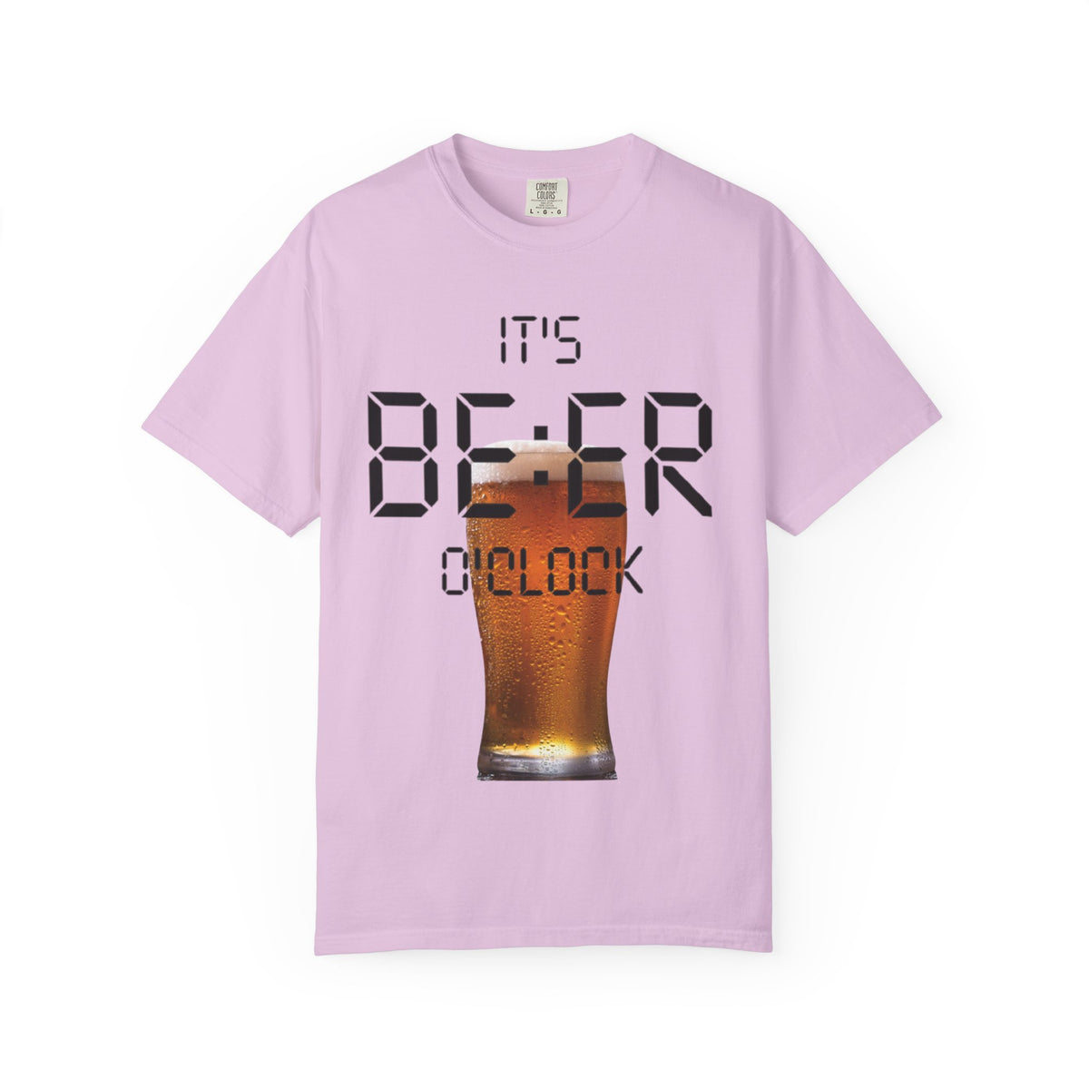 Beer O'Clock Adult T-Shirt — "It's BEER O'CLOCK" Graphic Tee with Pint Glass