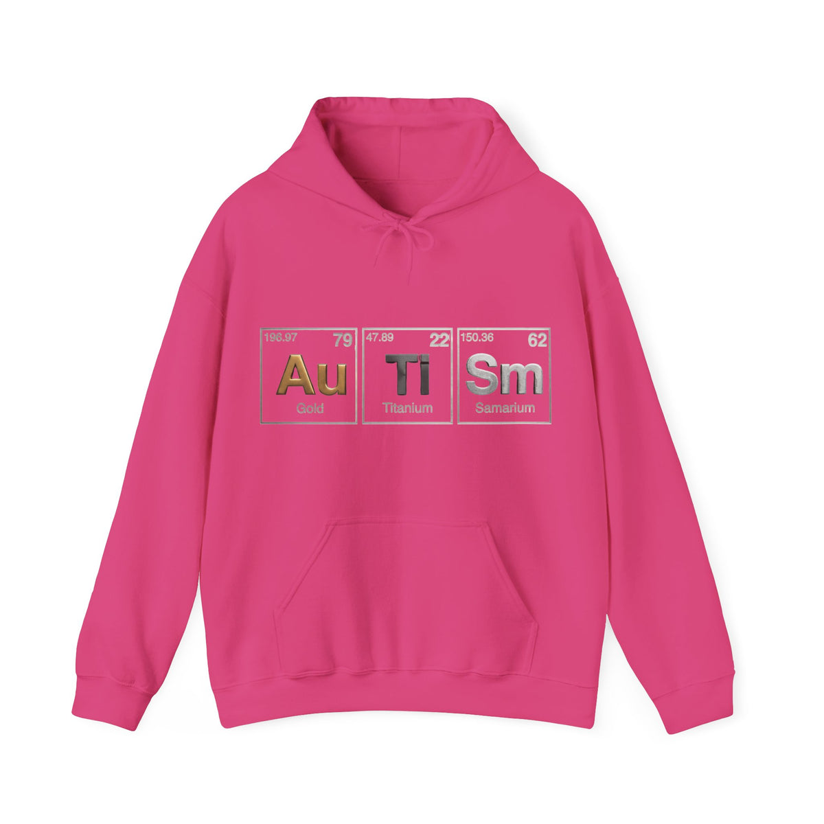 Autism Periodic Table Adult Hoodie — Au Ti Sm Element Design