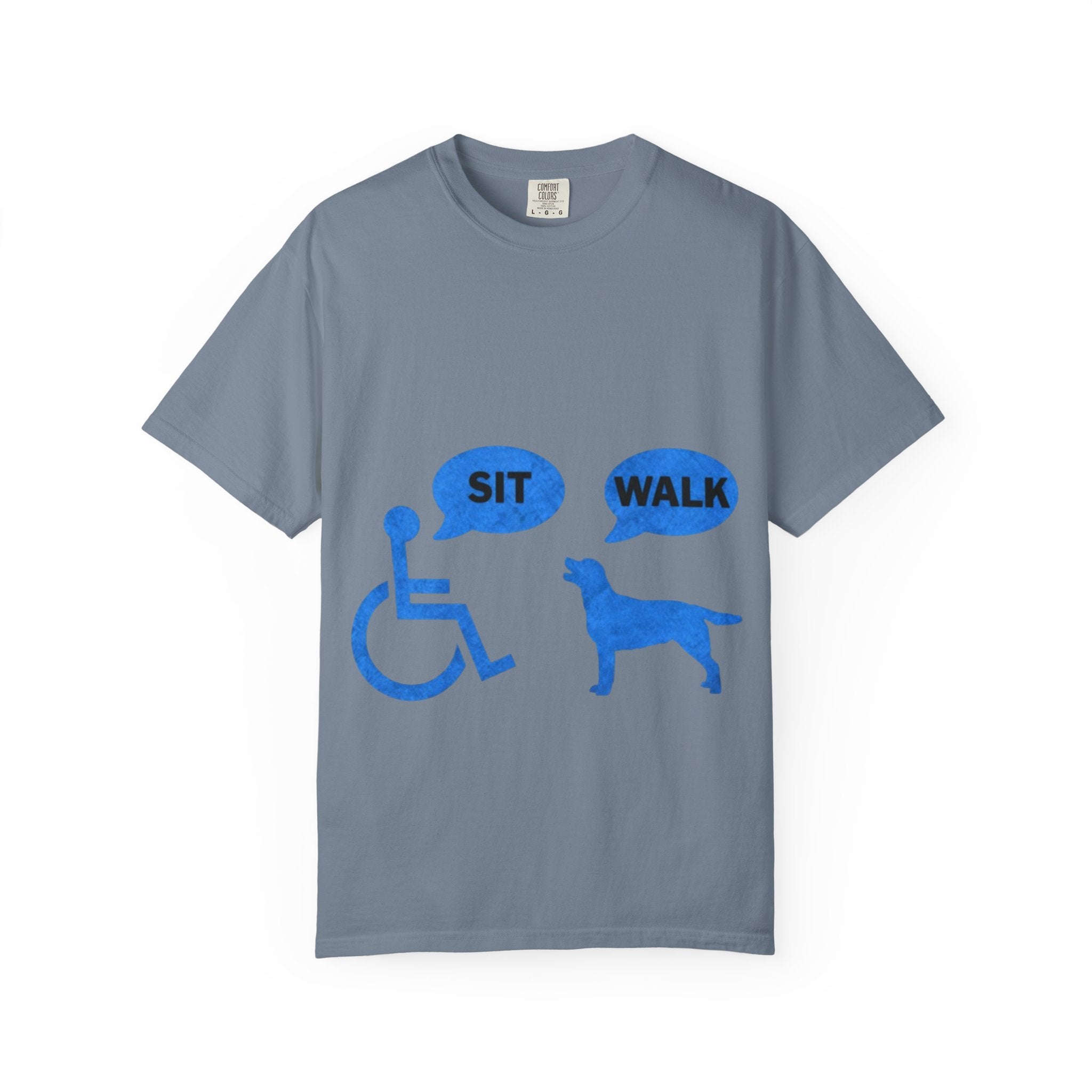 Disabled Veteran & Service Dog T-Shirt — "Sit / Walk" Graphic Tee