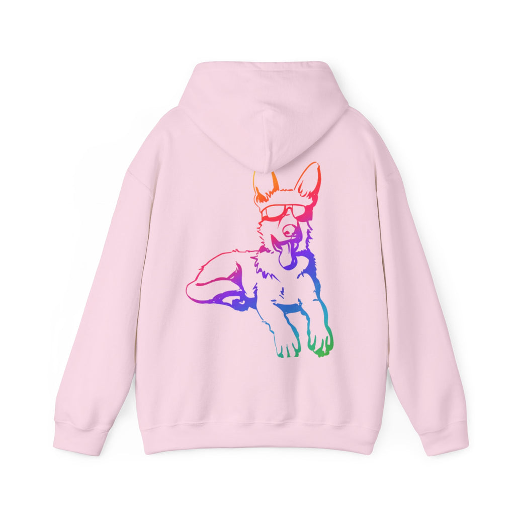 Rainbow Neon German Shepherd Hoodie |  Adults Hoodie