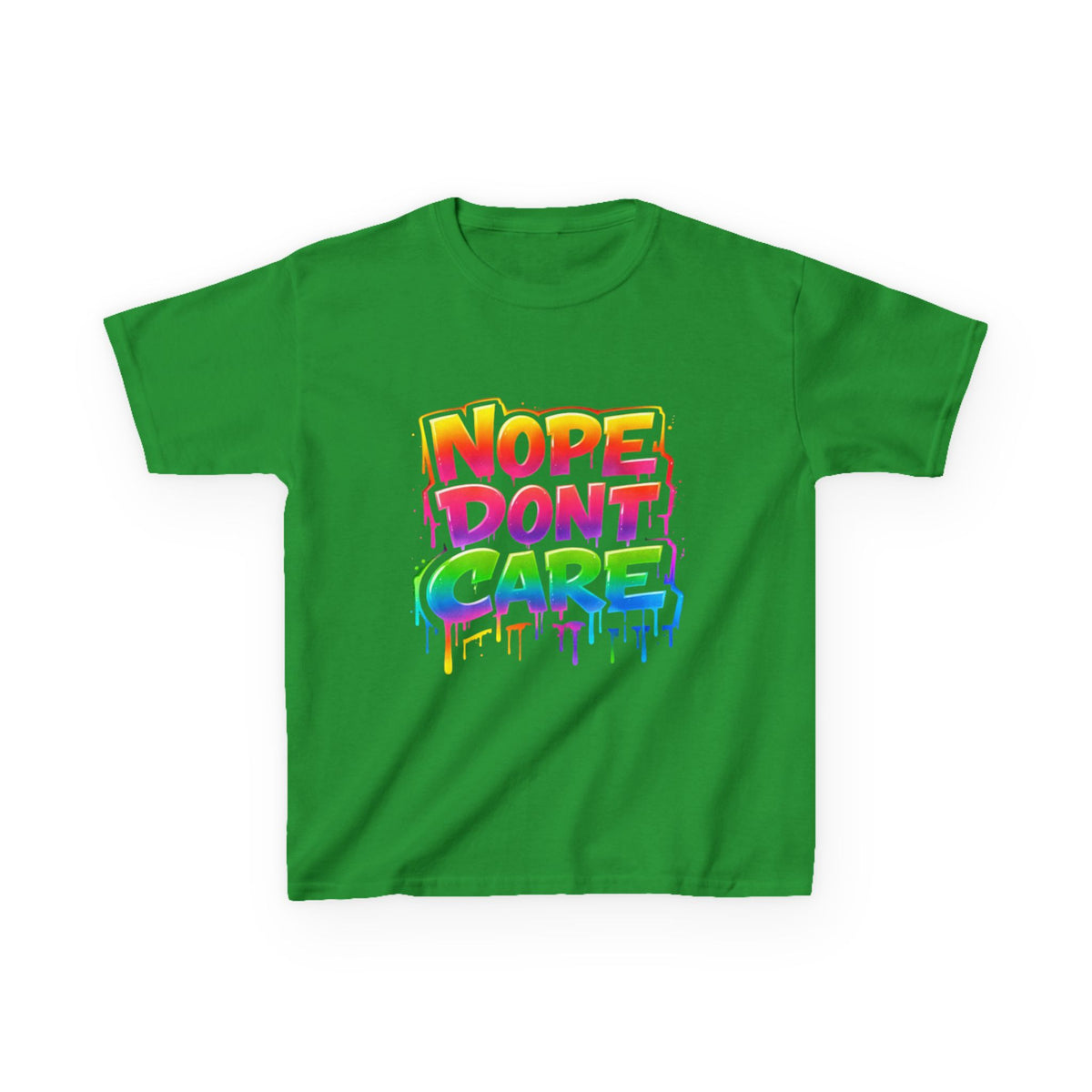 Kids T-shirt — Funny "Nope Don't Care-Lover Graphic