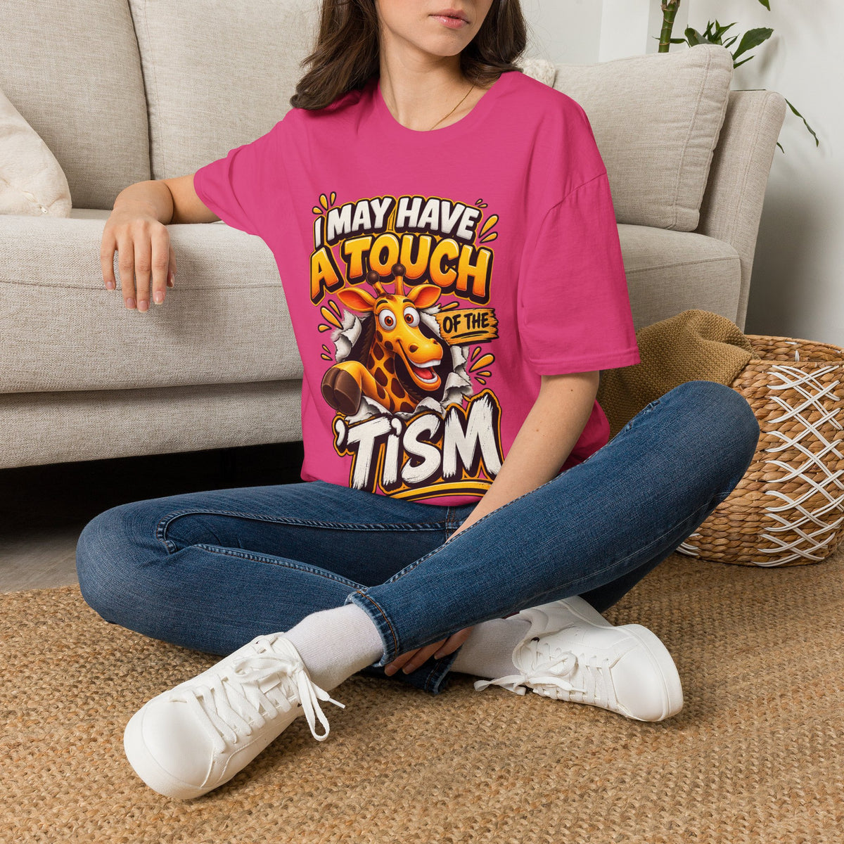 I May Have A Touch Of The Giraffe-Graphic Adult T-Shirt