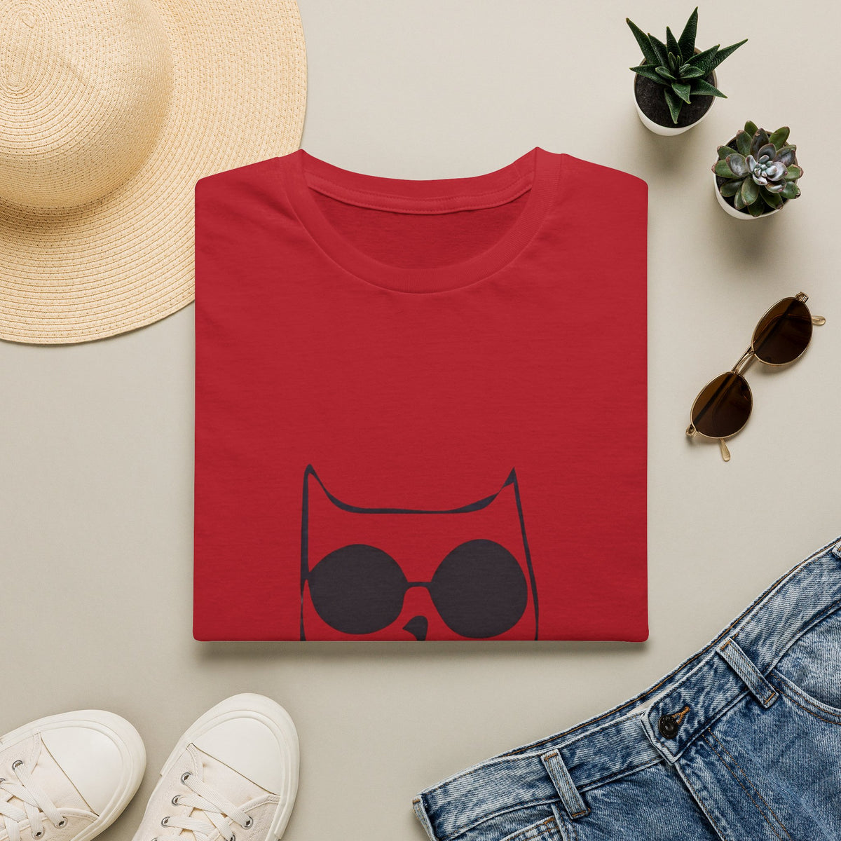 Cat Graphic Adult T-Shirt — "Don't Stress Meowt" Relaxed Tee for Cat Lovers