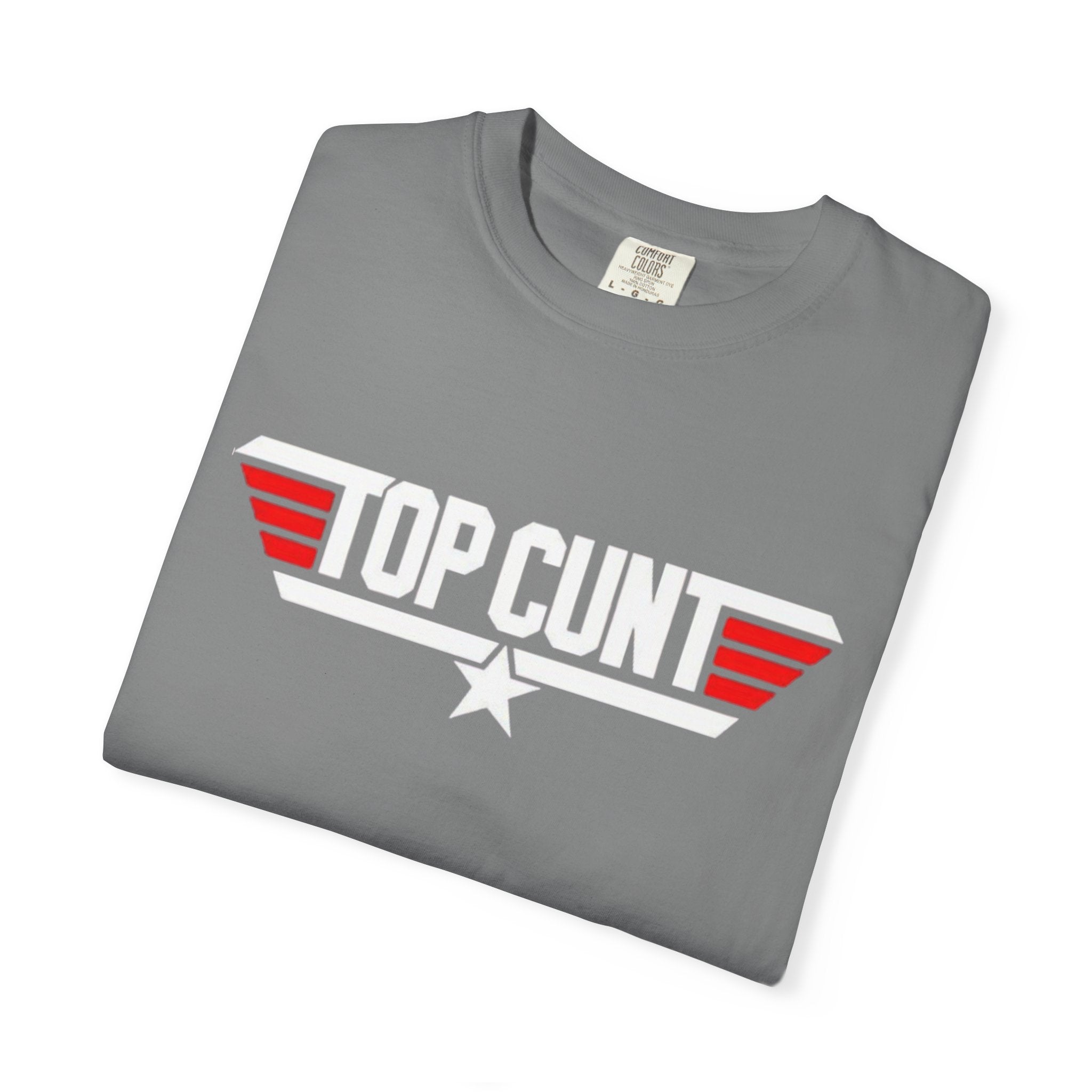 Top Cunt Graphic Adult T-Shirt — Retro Military-Inspired Statement Tee