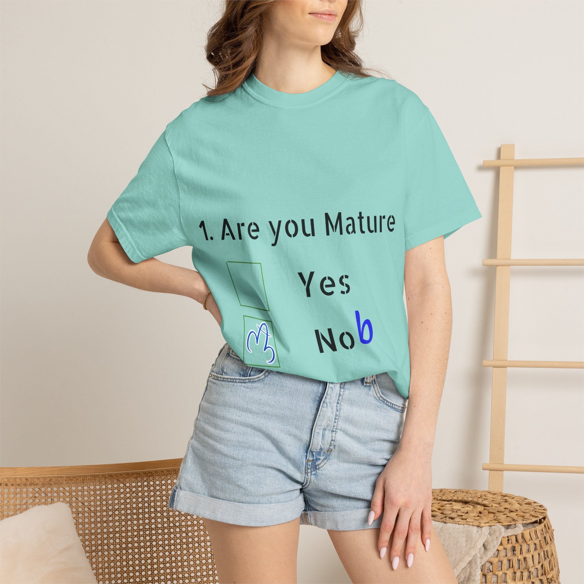 Adult T-Shirt — Funny "Are You Mature?" Checkbox Graphic Tee