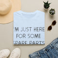 Halloween Pumpkin Jack-o'-Lantern Adult T-Shirt — "I'm Just Here For Some Spare Parts"