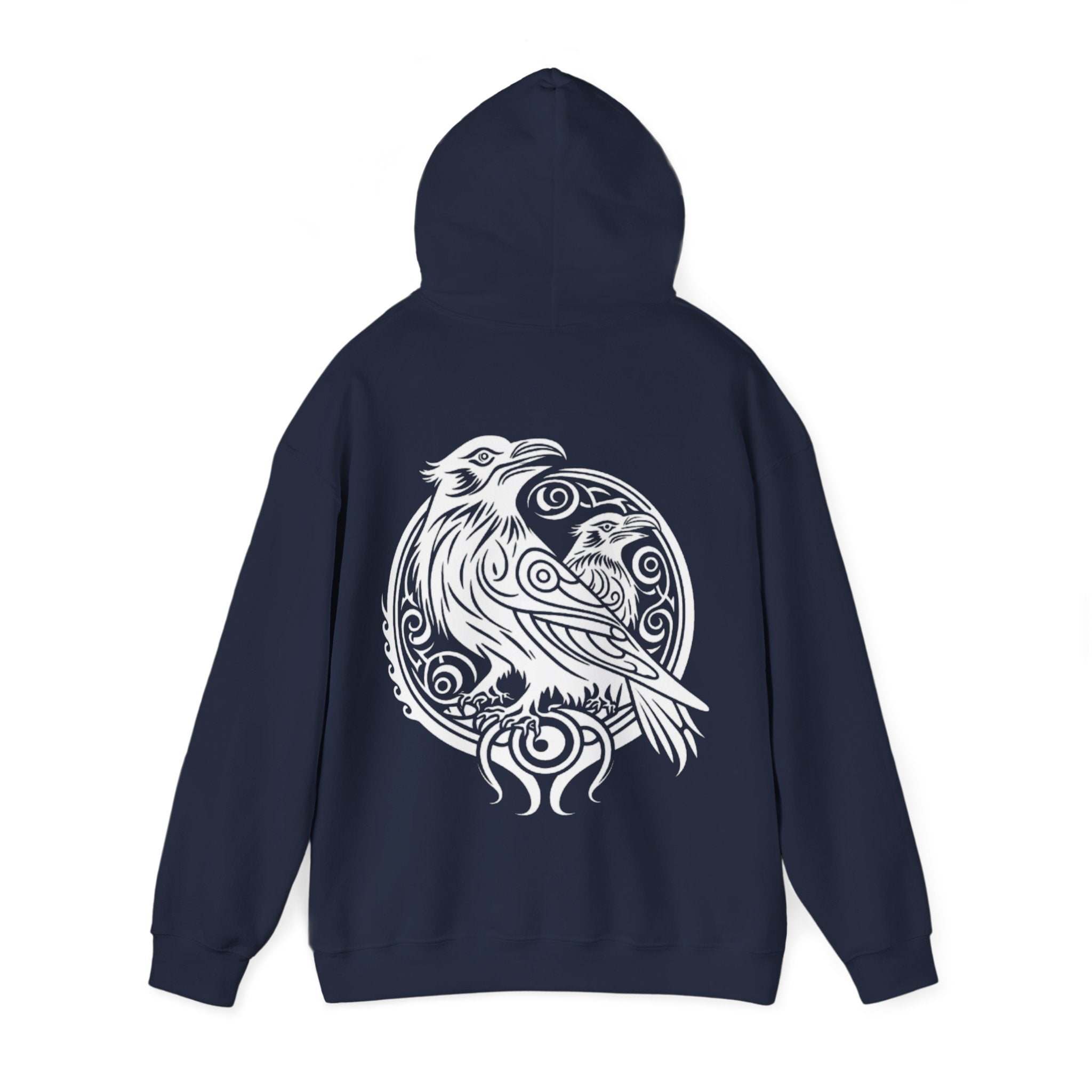 Odens Raven'sTribal Circle Adult Hoodie — Huginn and Muninn